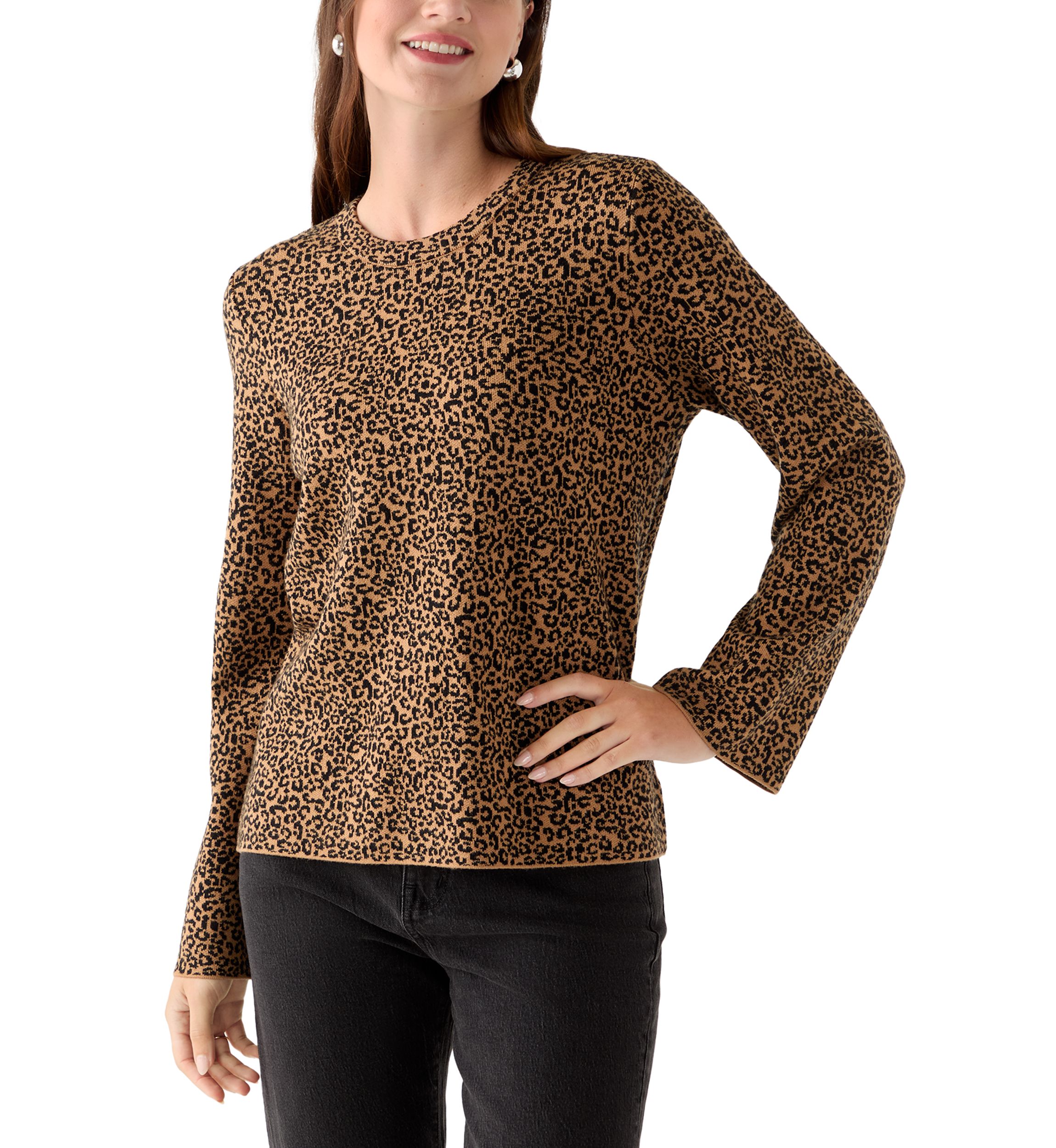 Womens Animal Print Sweater