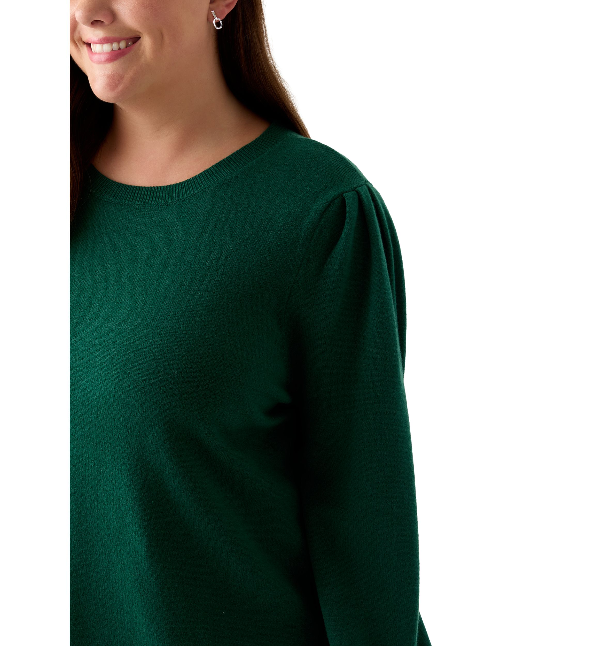Plus Size Long Sleeve Crew Neck Tunic Sweater