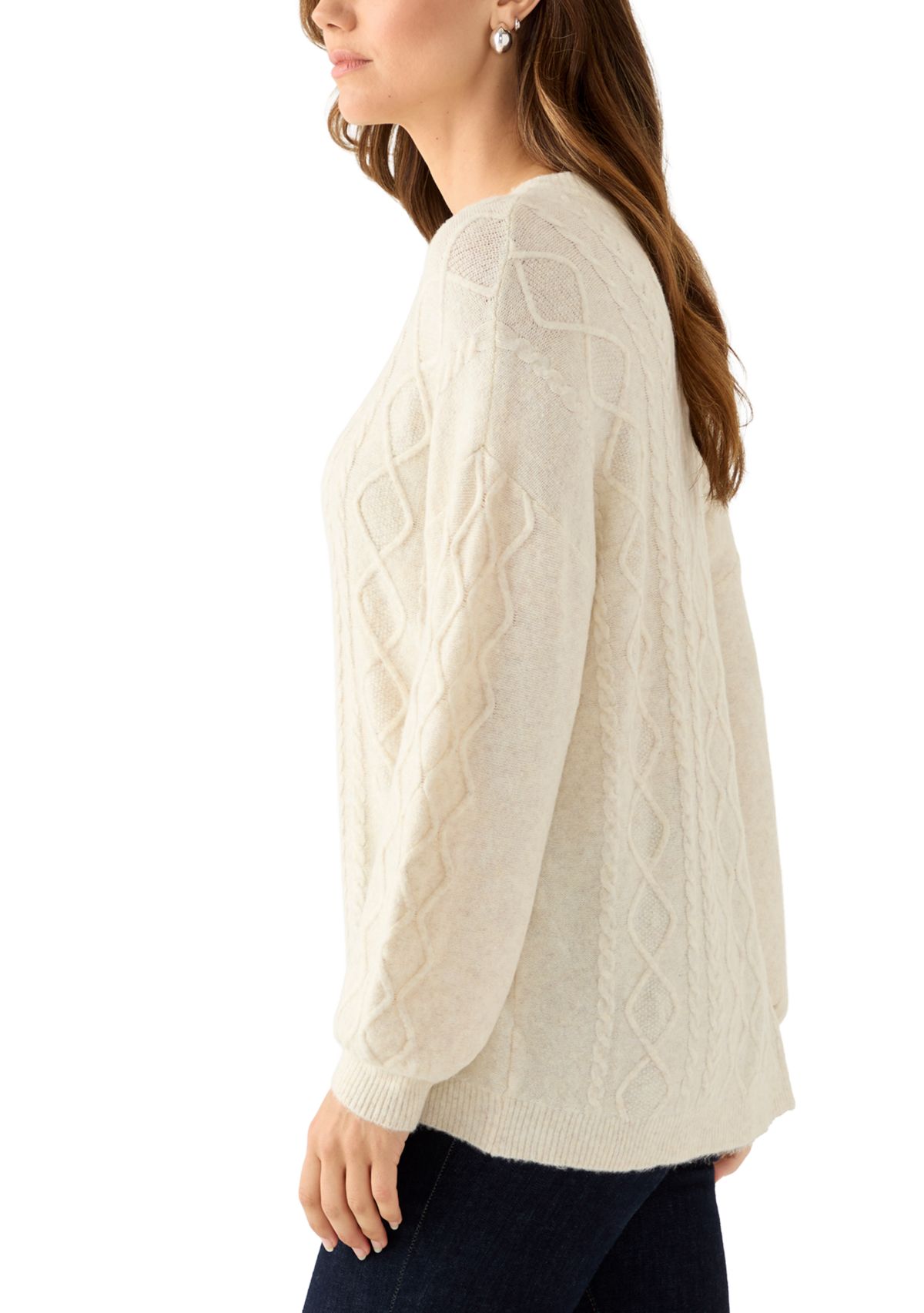 Womens Long Sleeve Tunic Sweater