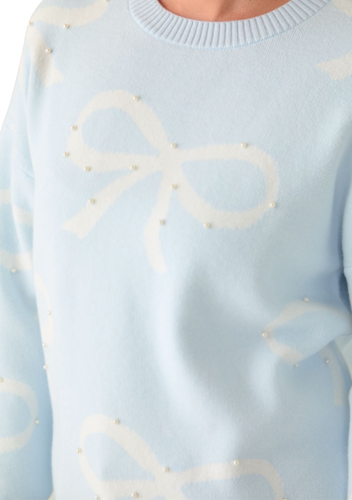 Petite Pearl Bow Sweater