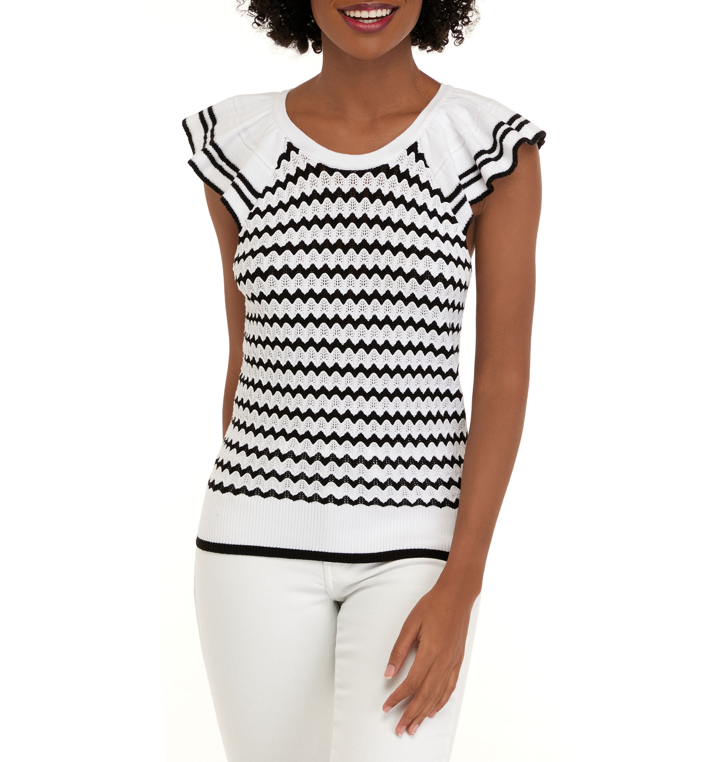 Womens Ruffle Sweater