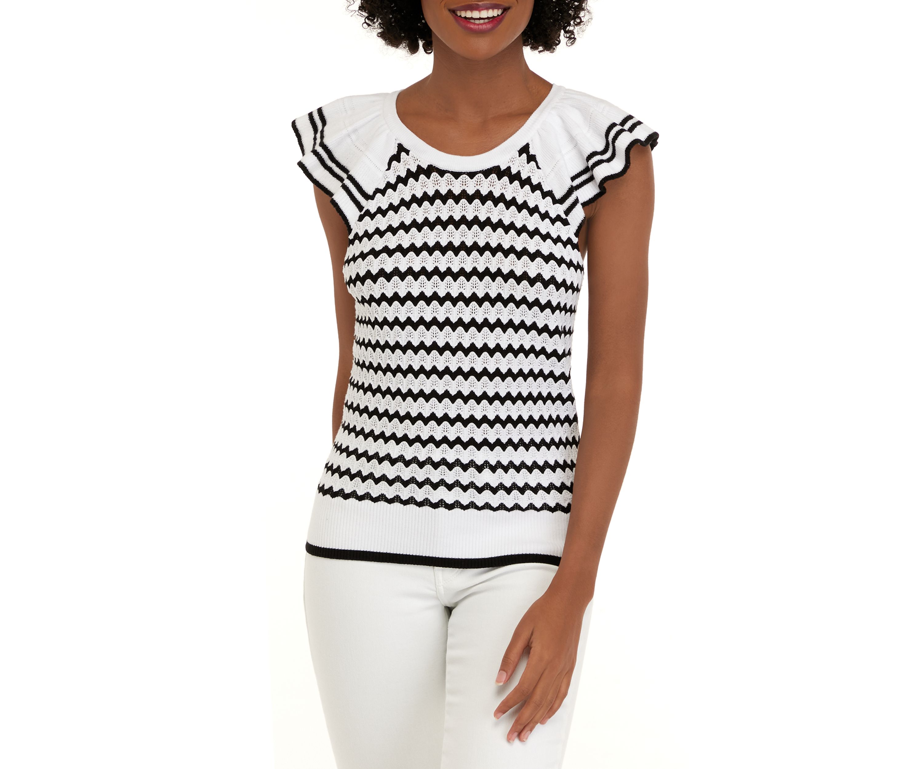 Womens Ruffle Sweater
