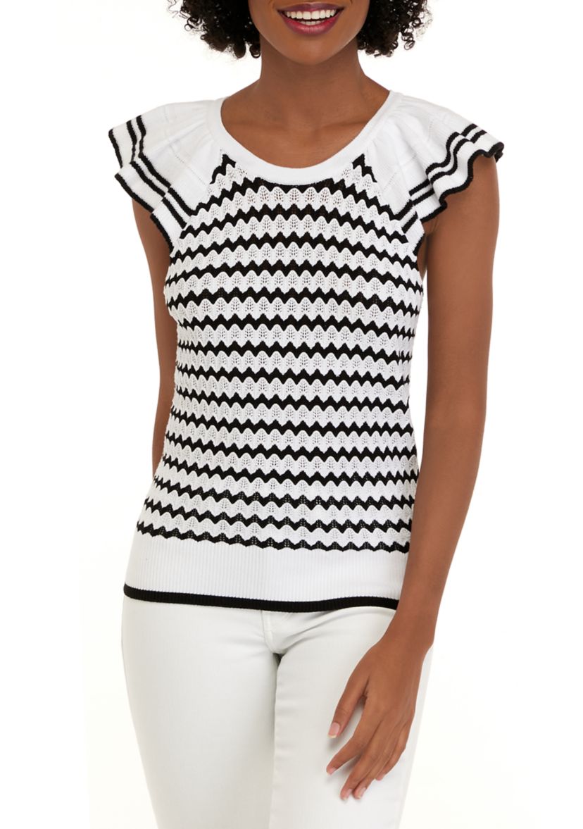 Womens Ruffle Sweater