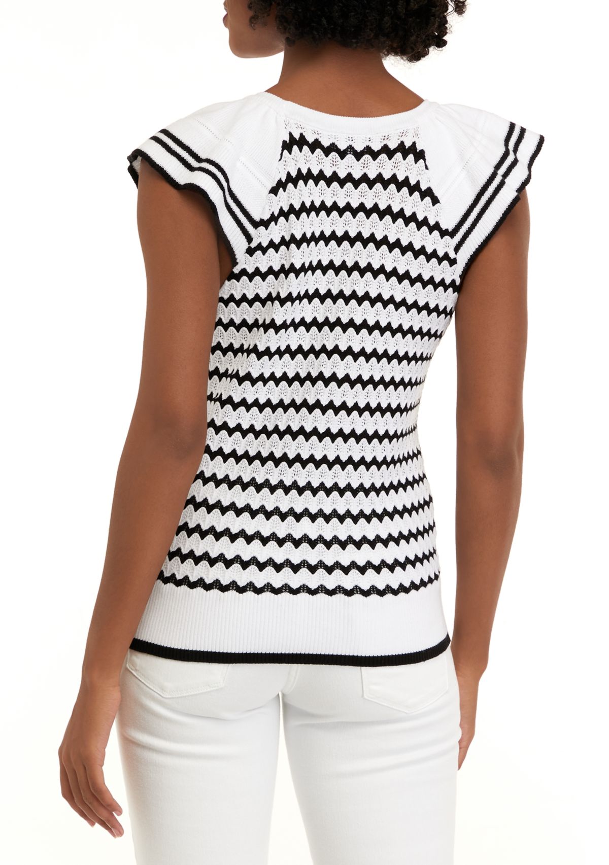 Womens Ruffle Sweater
