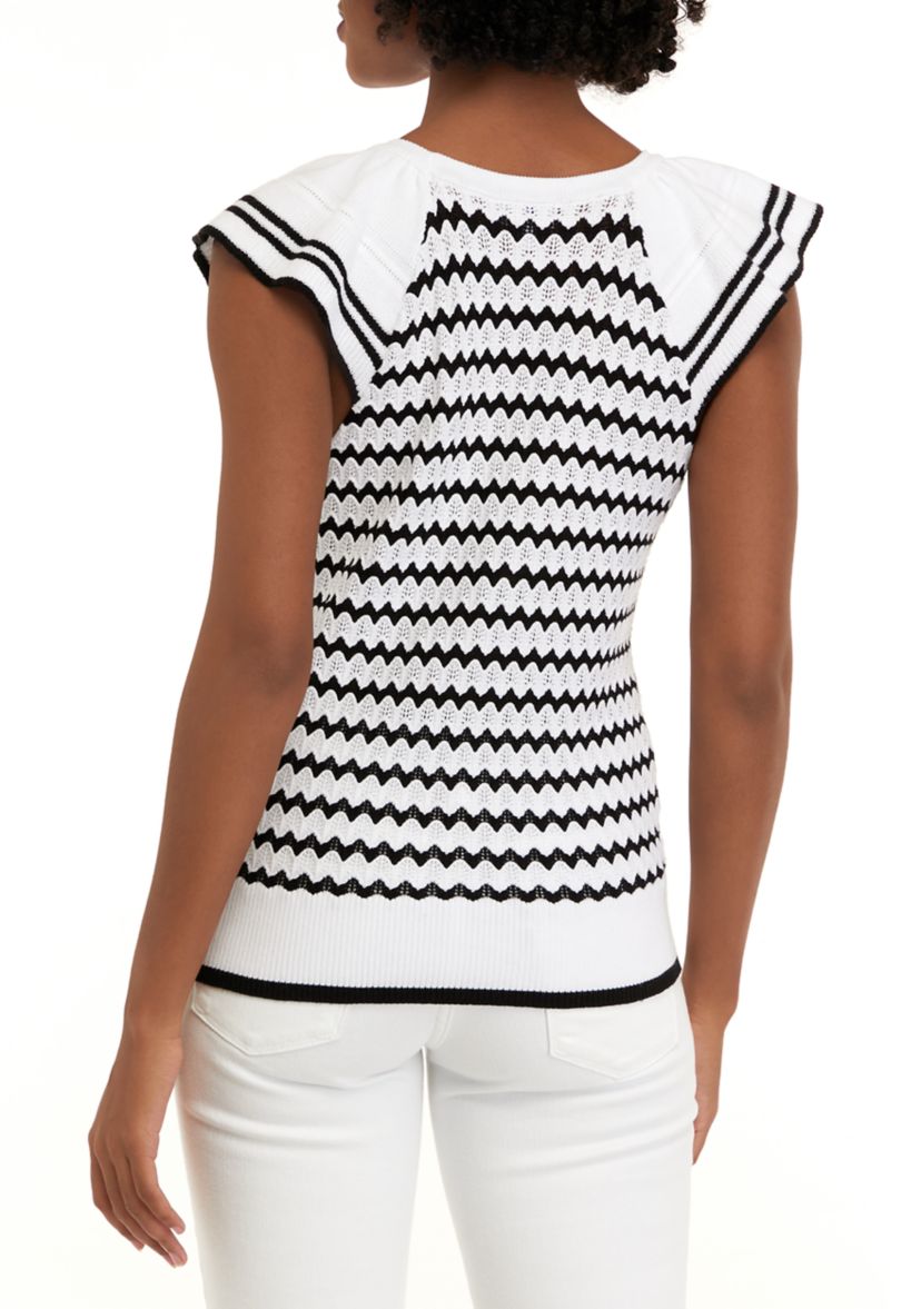 Womens Ruffle Sweater