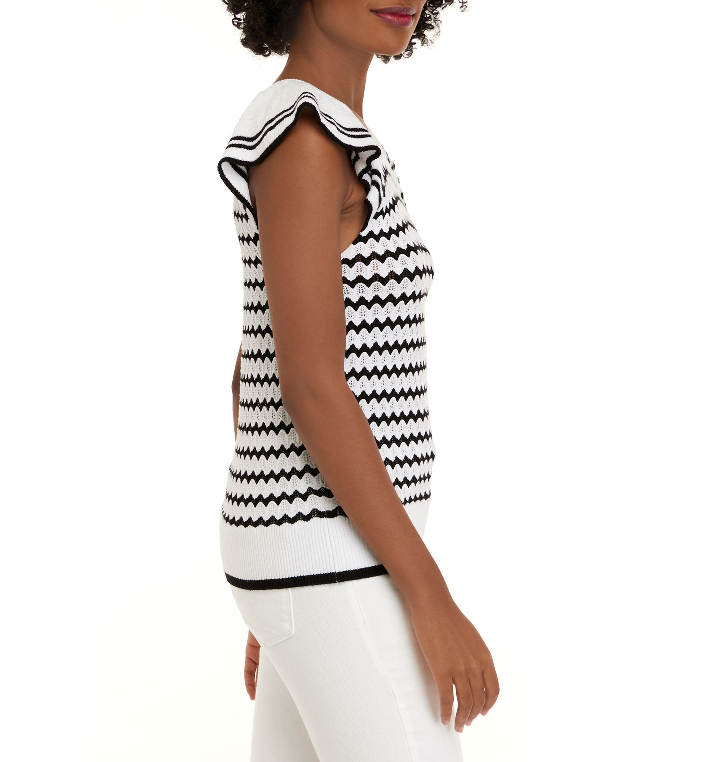 Womens Ruffle Sweater