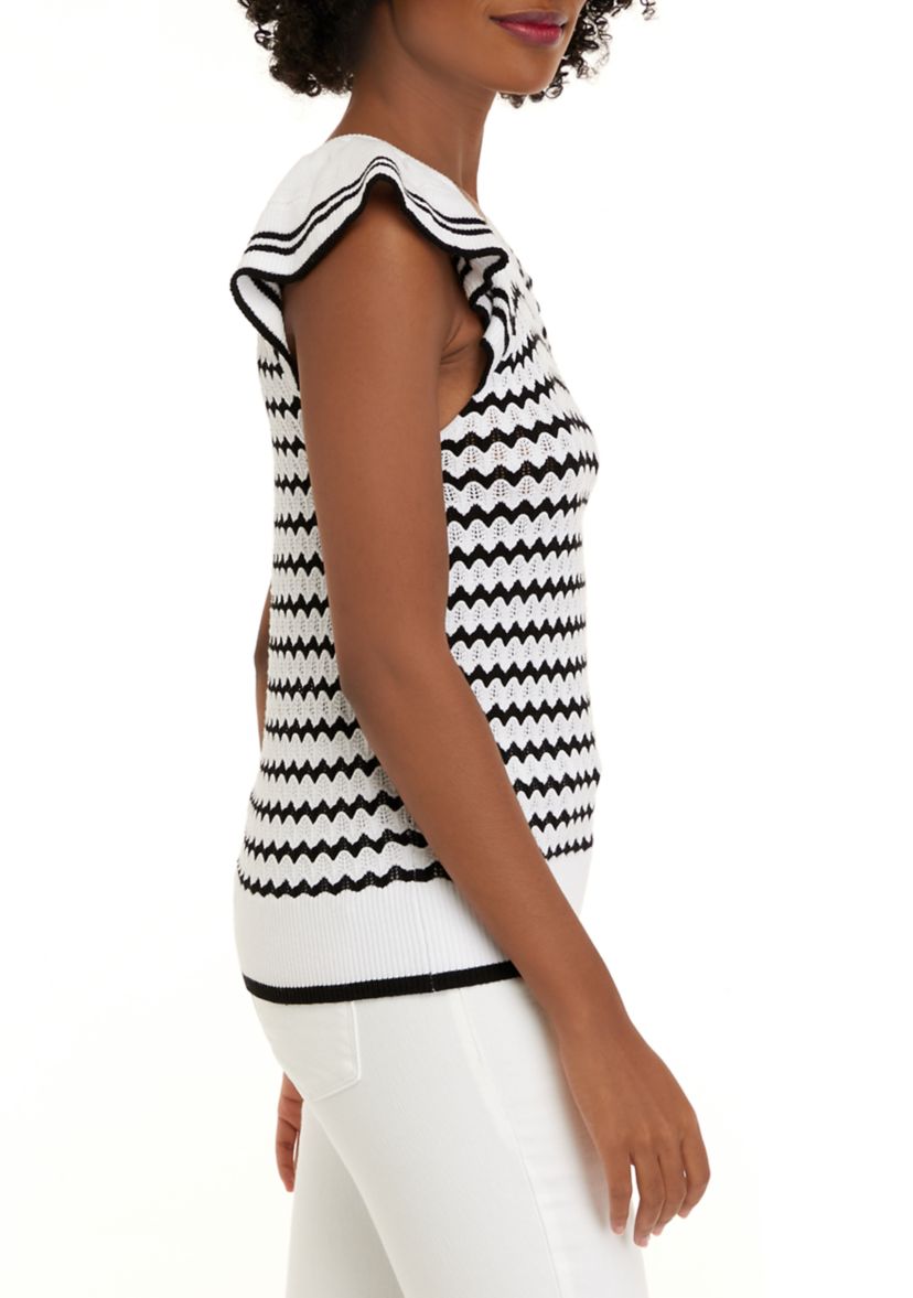 Womens Ruffle Sweater