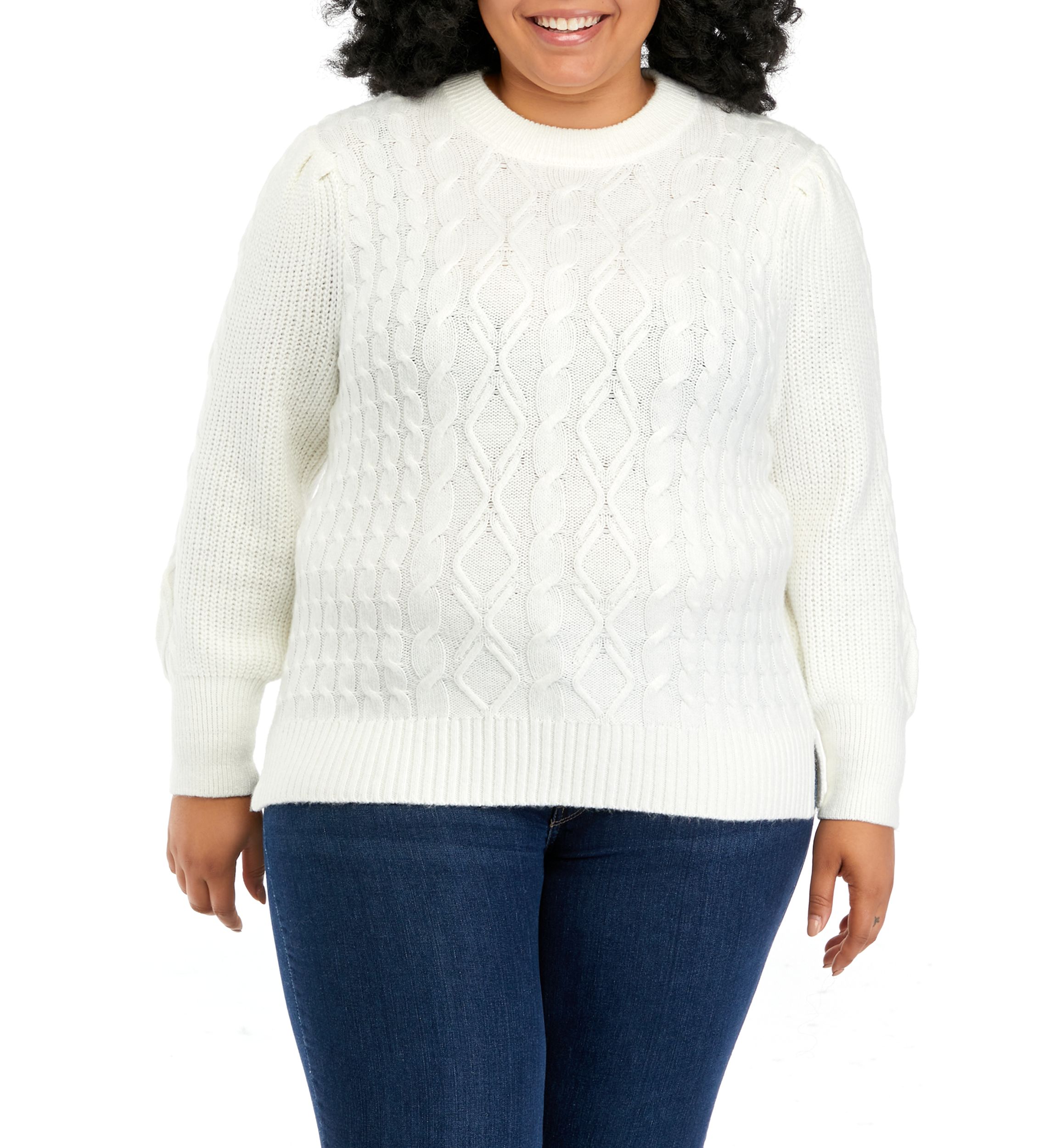 Plus Size Cable Knit Sweater