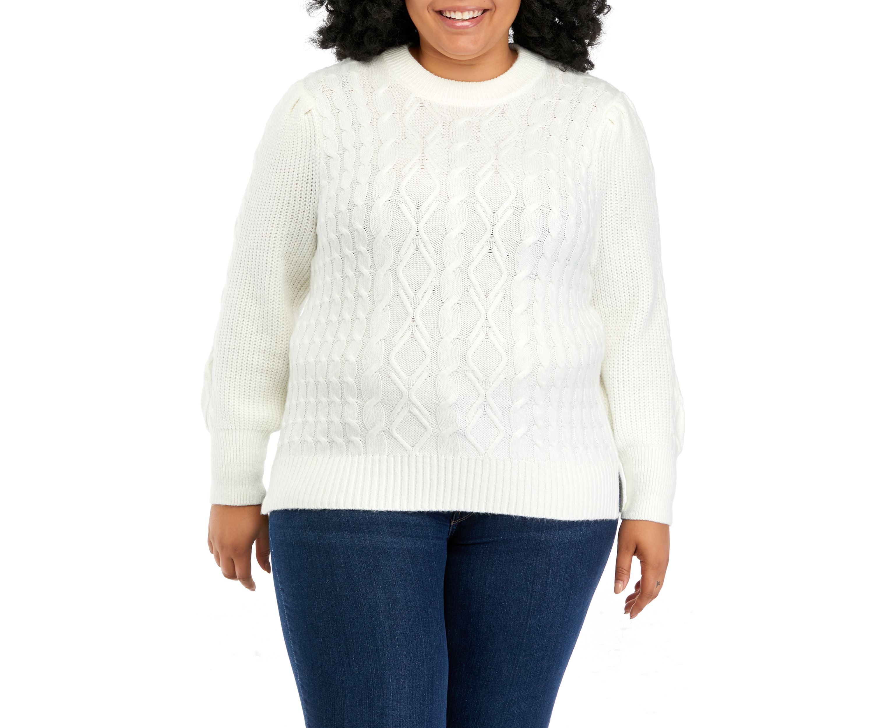 Plus Size Cable Knit Sweater