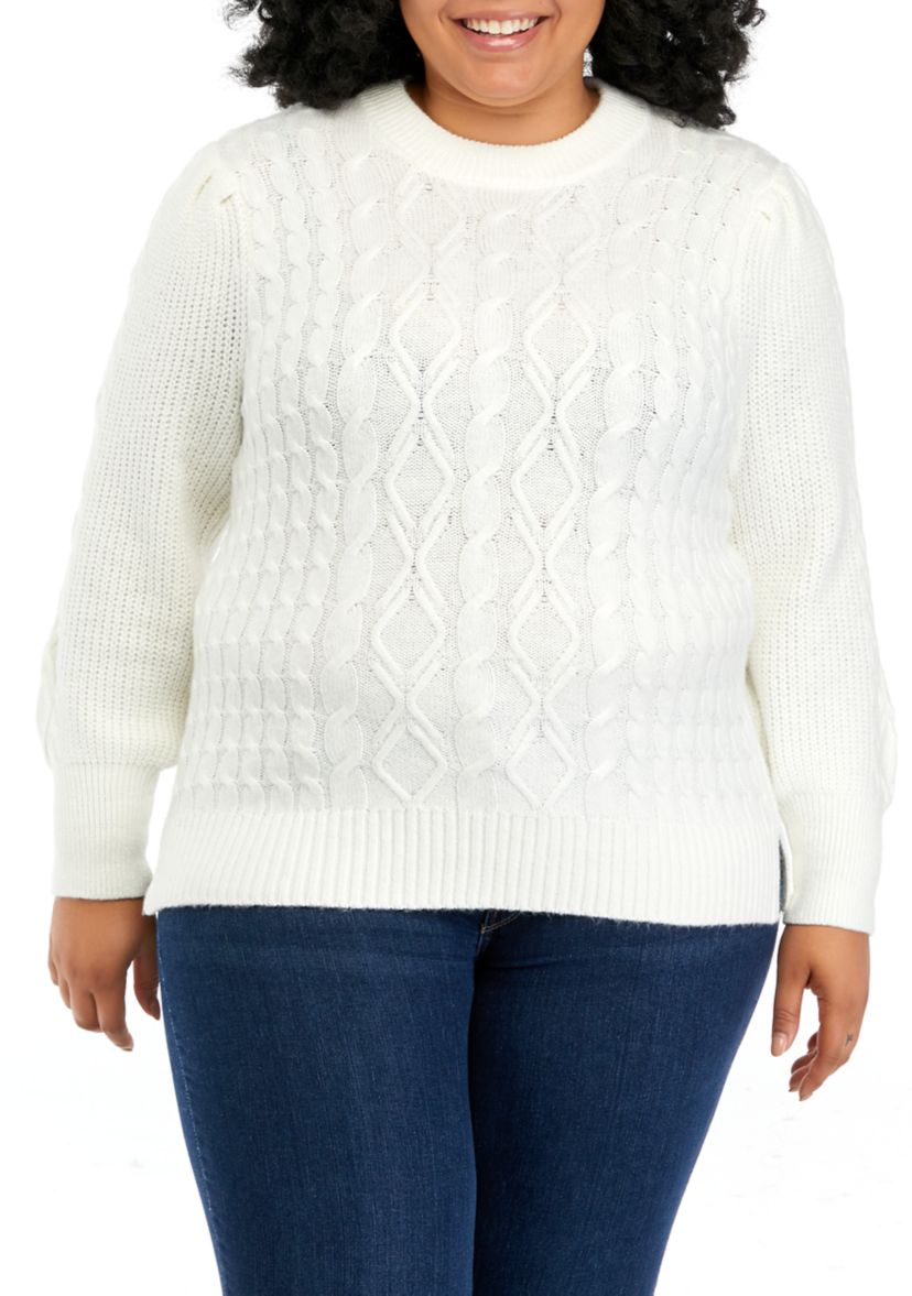 Plus Size Cable Knit Sweater