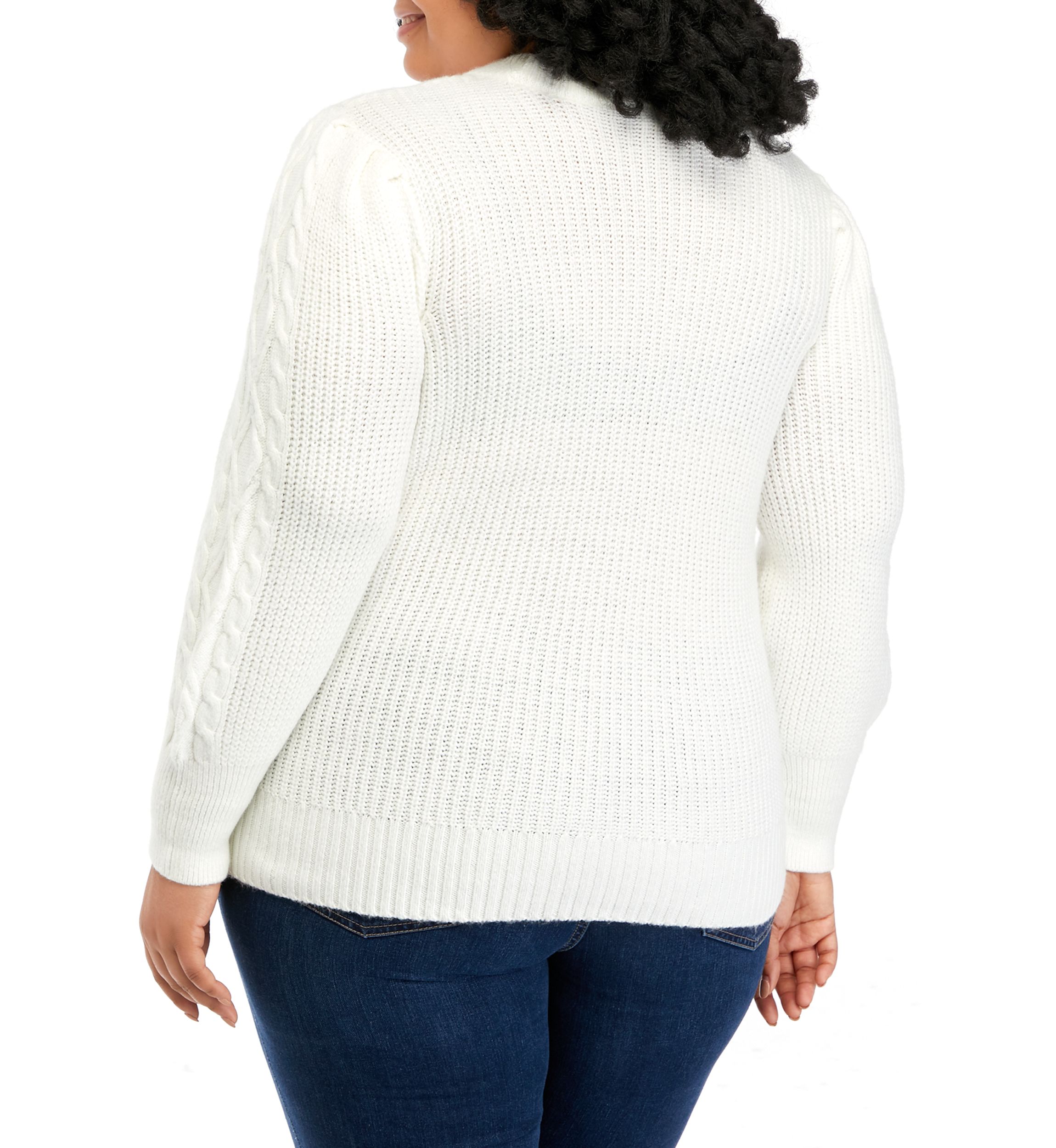 Plus Size Cable Knit Sweater
