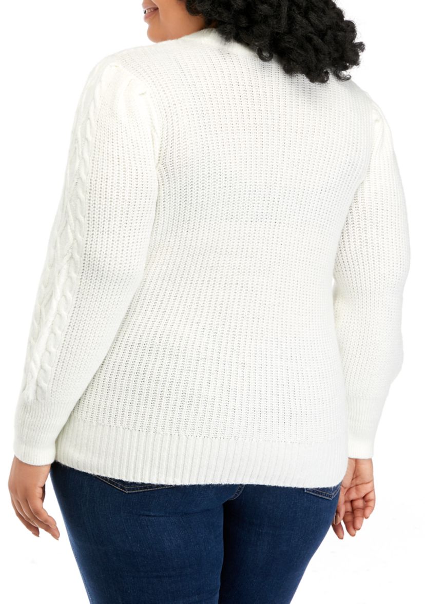 Plus Size Cable Knit Sweater