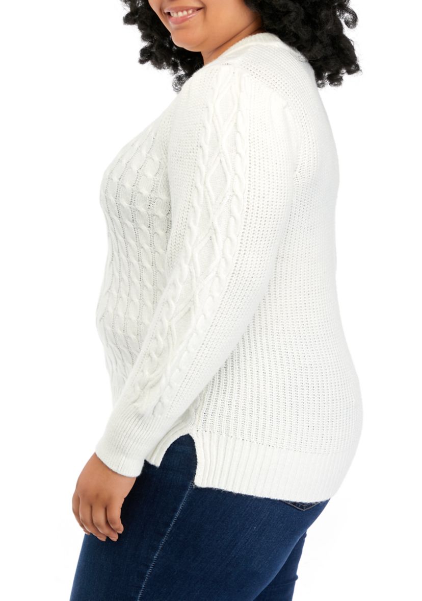 Plus Size Cable Knit Sweater