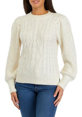 Open Sleeve Yellow Accent Sweater - Women - Ready-to-Wear