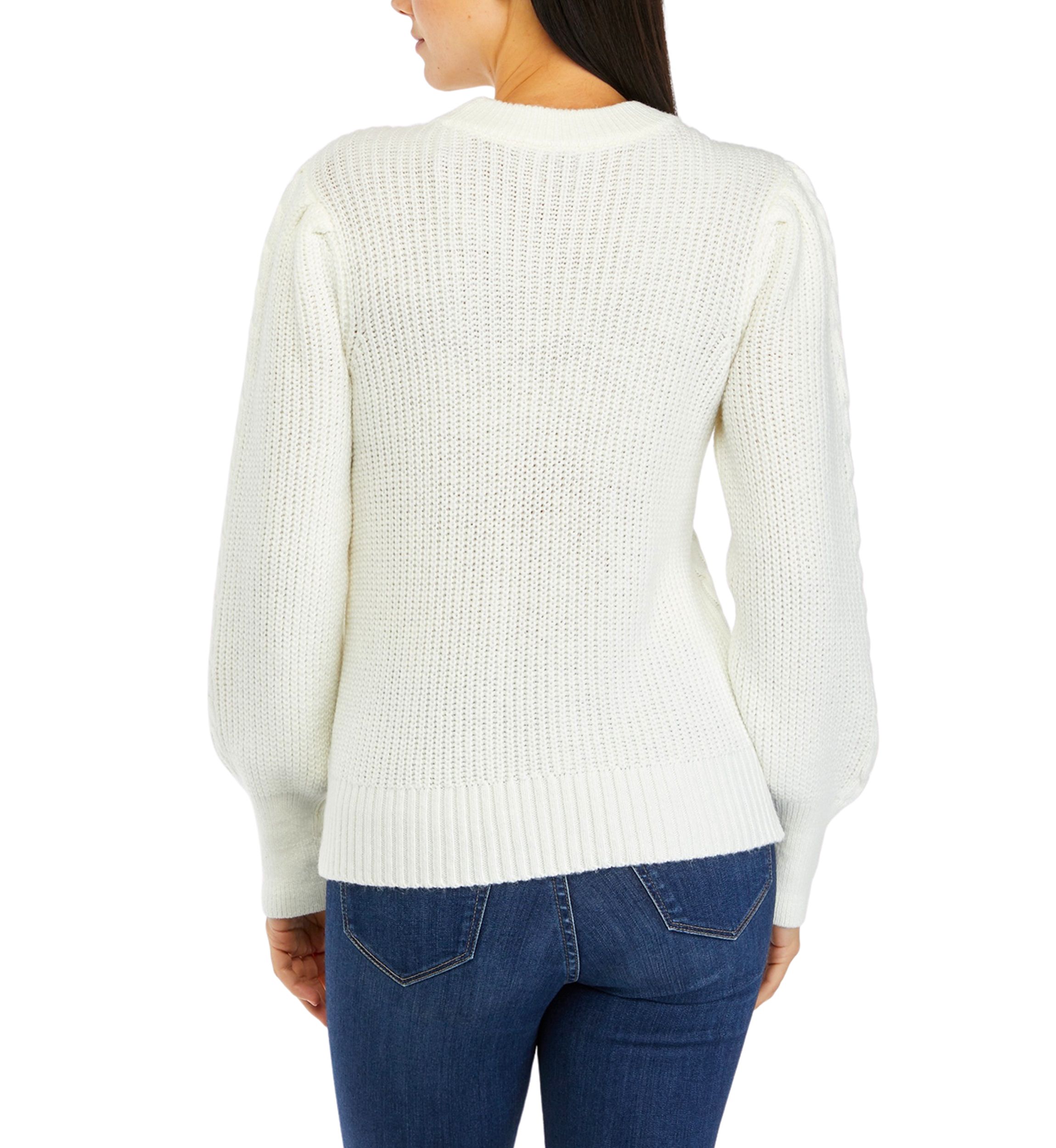 Womens Essential Cable Knit Sweater
