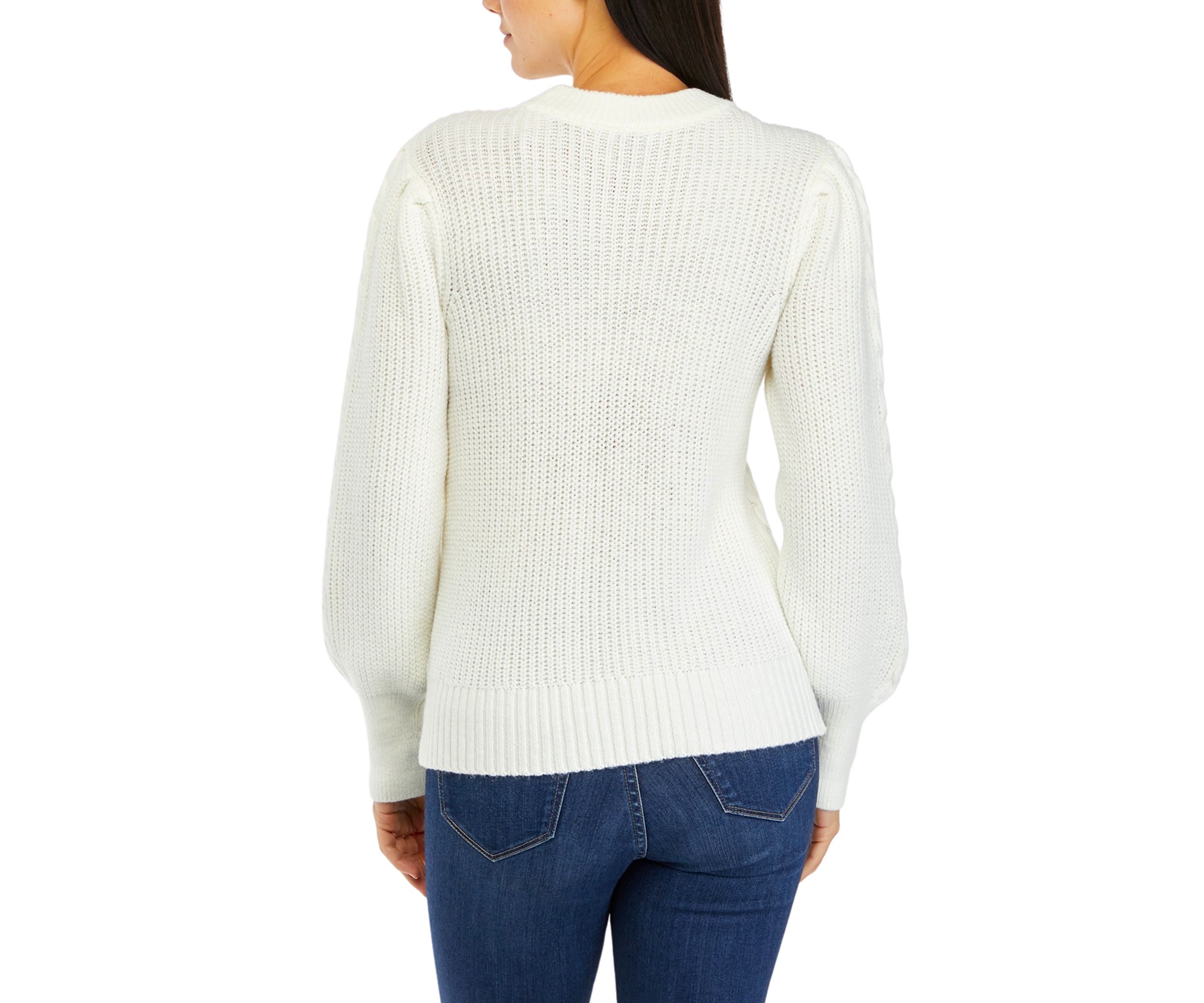 Womens Essential Cable Knit Sweater