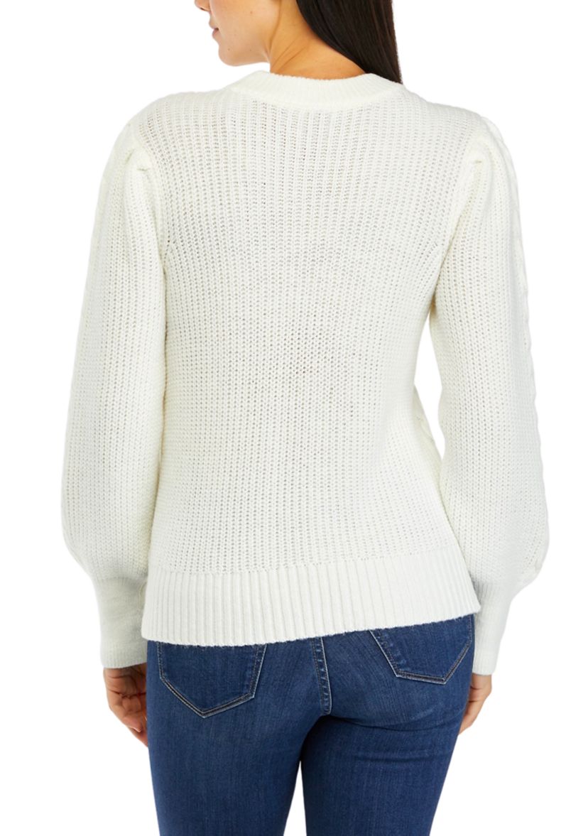 Womens Essential Cable Knit Sweater