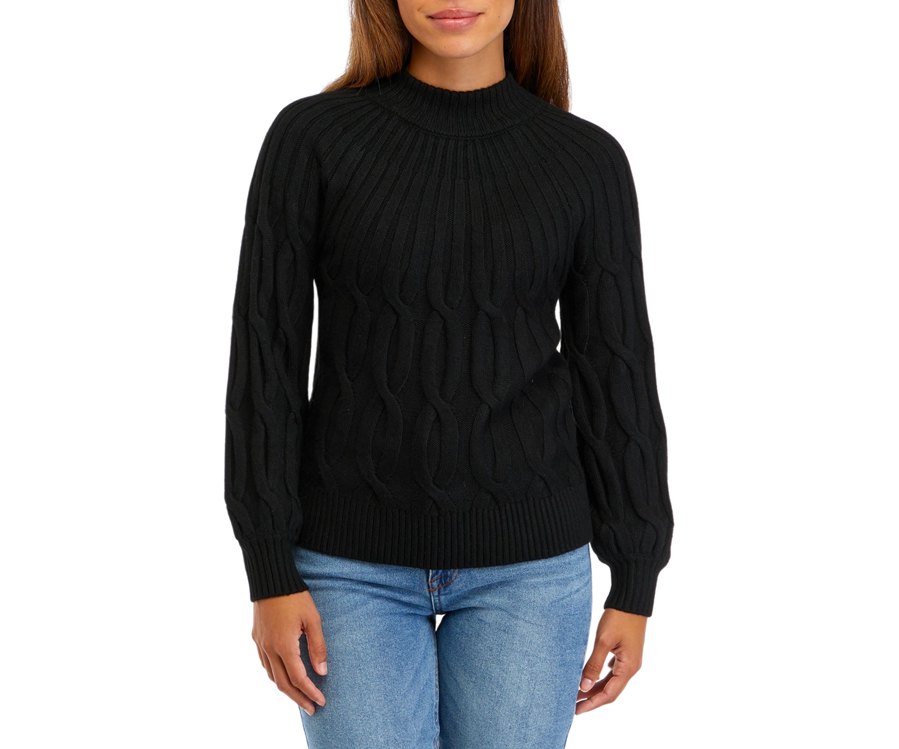Petite Cascade Cable Knit Sweater