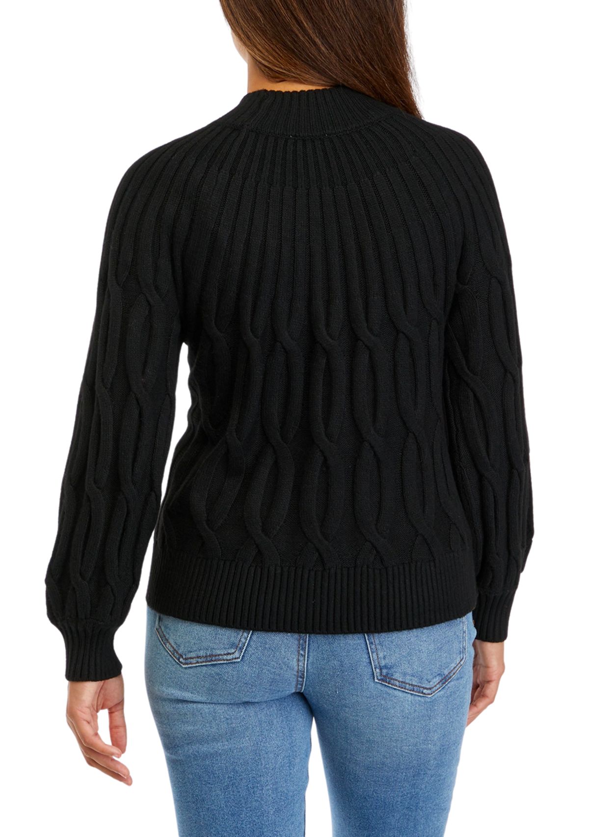 Petite Cascade Cable Knit Sweater