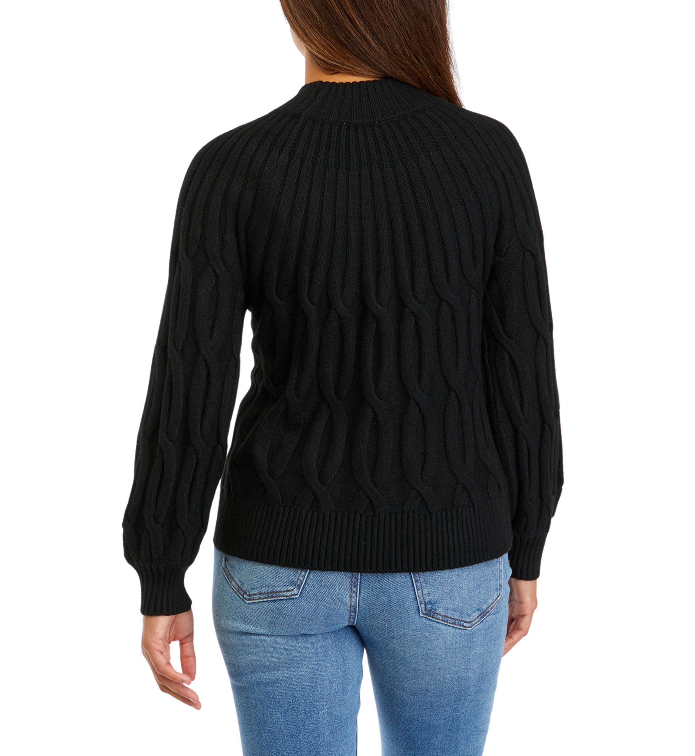 Petite Cascade Cable Knit Sweater
