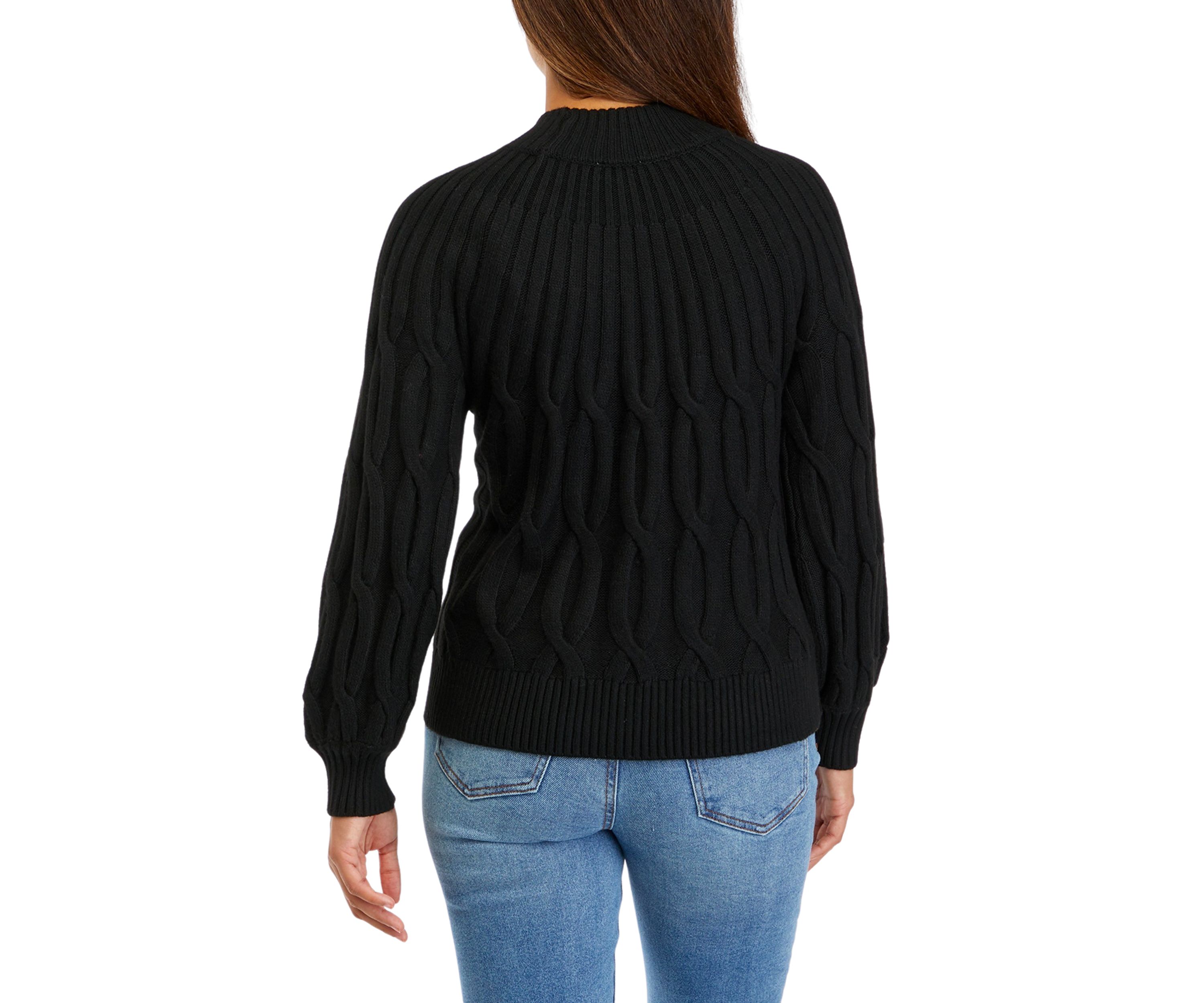 Petite Cascade Cable Knit Sweater
