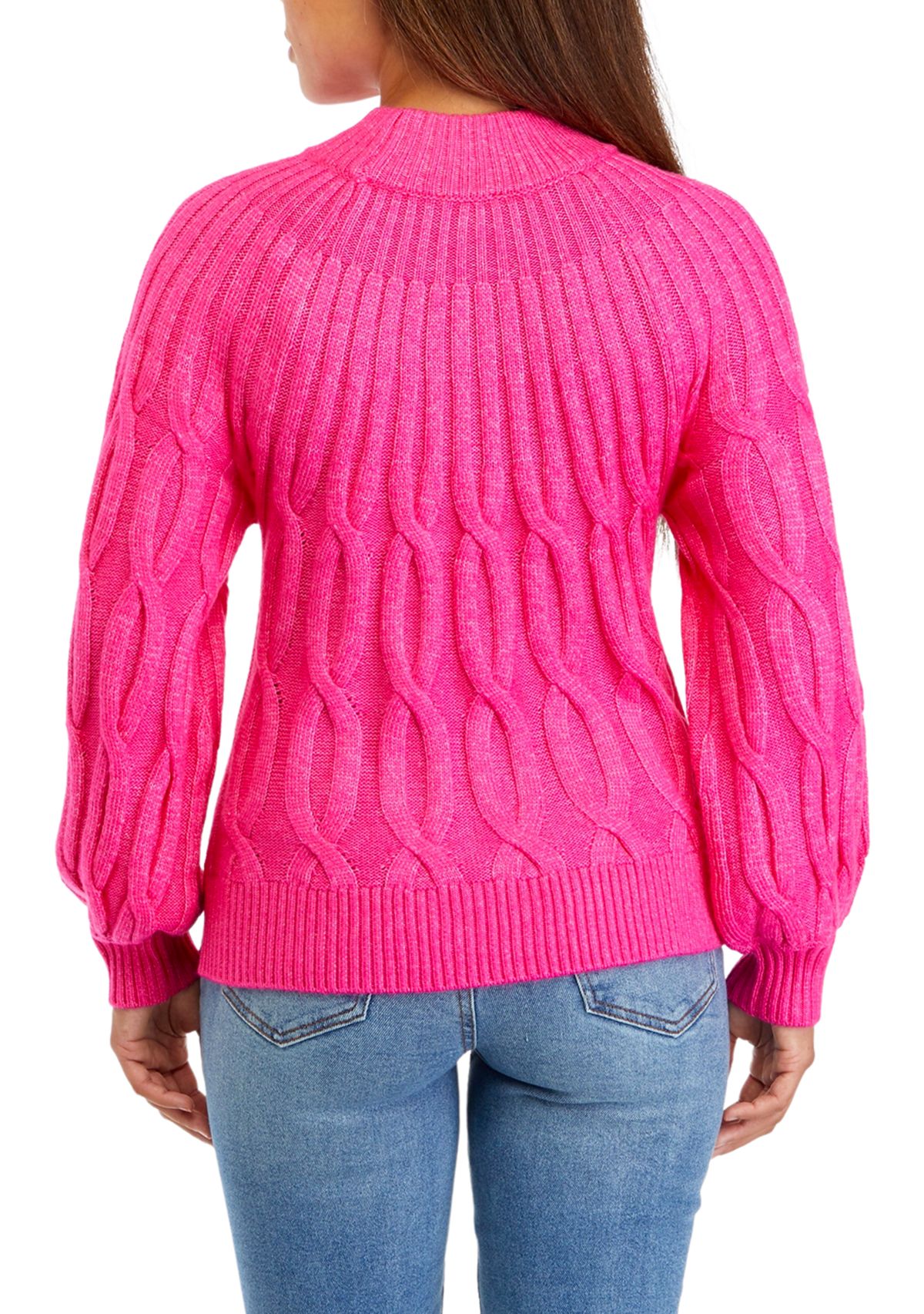 Petite Cascade Cable Knit Sweater