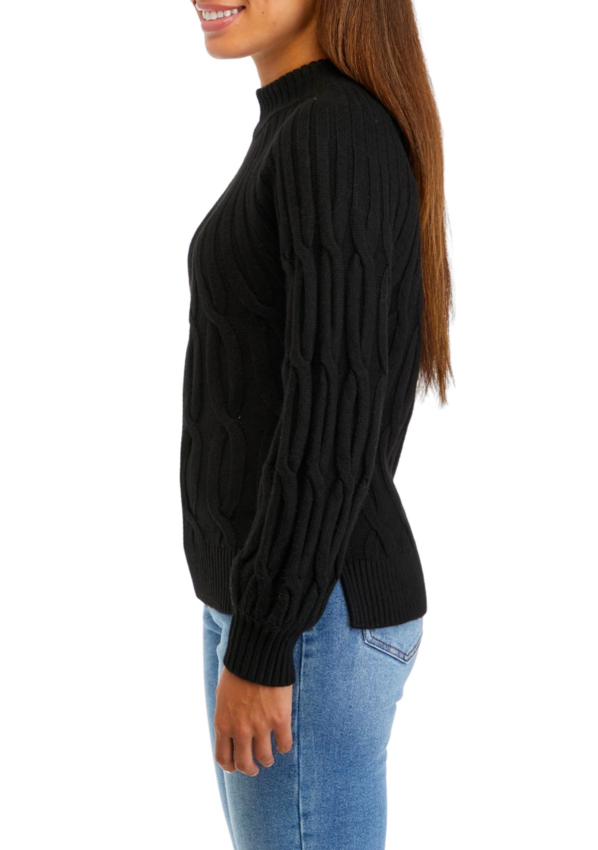 Petite Cascade Cable Knit Sweater