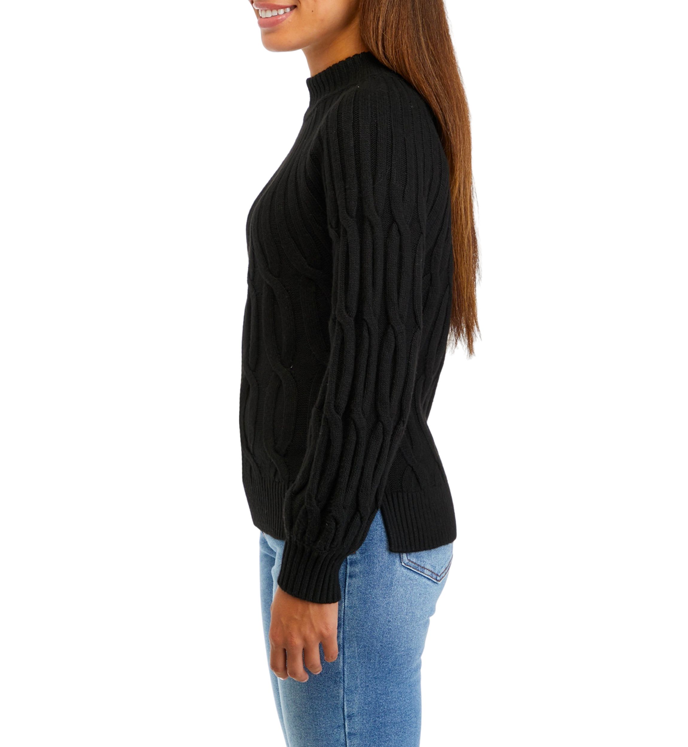Petite Cascade Cable Knit Sweater