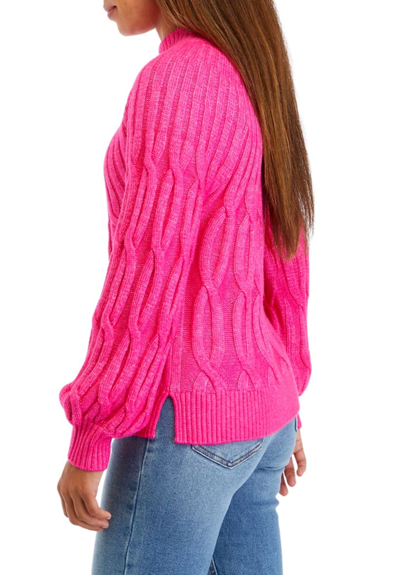 Petite Cascade Cable Knit Sweater