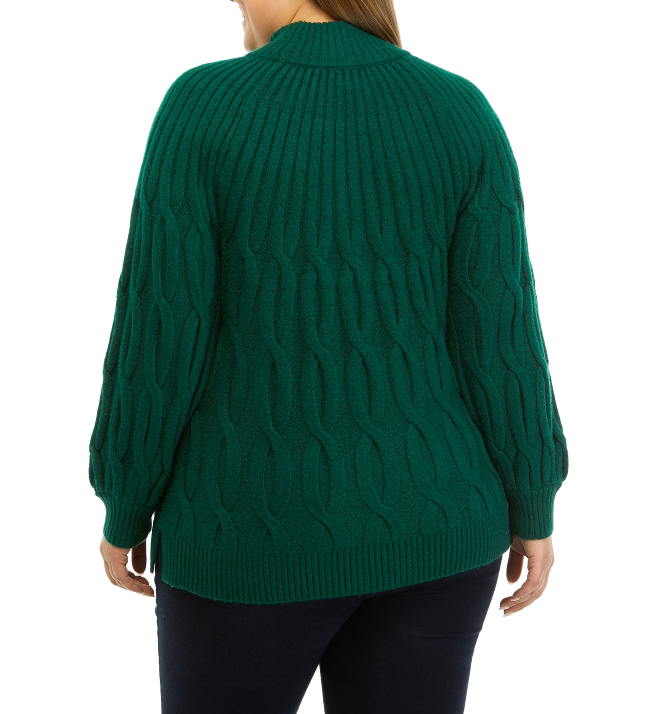 Plus Size Cascade Cable Knit Sweater