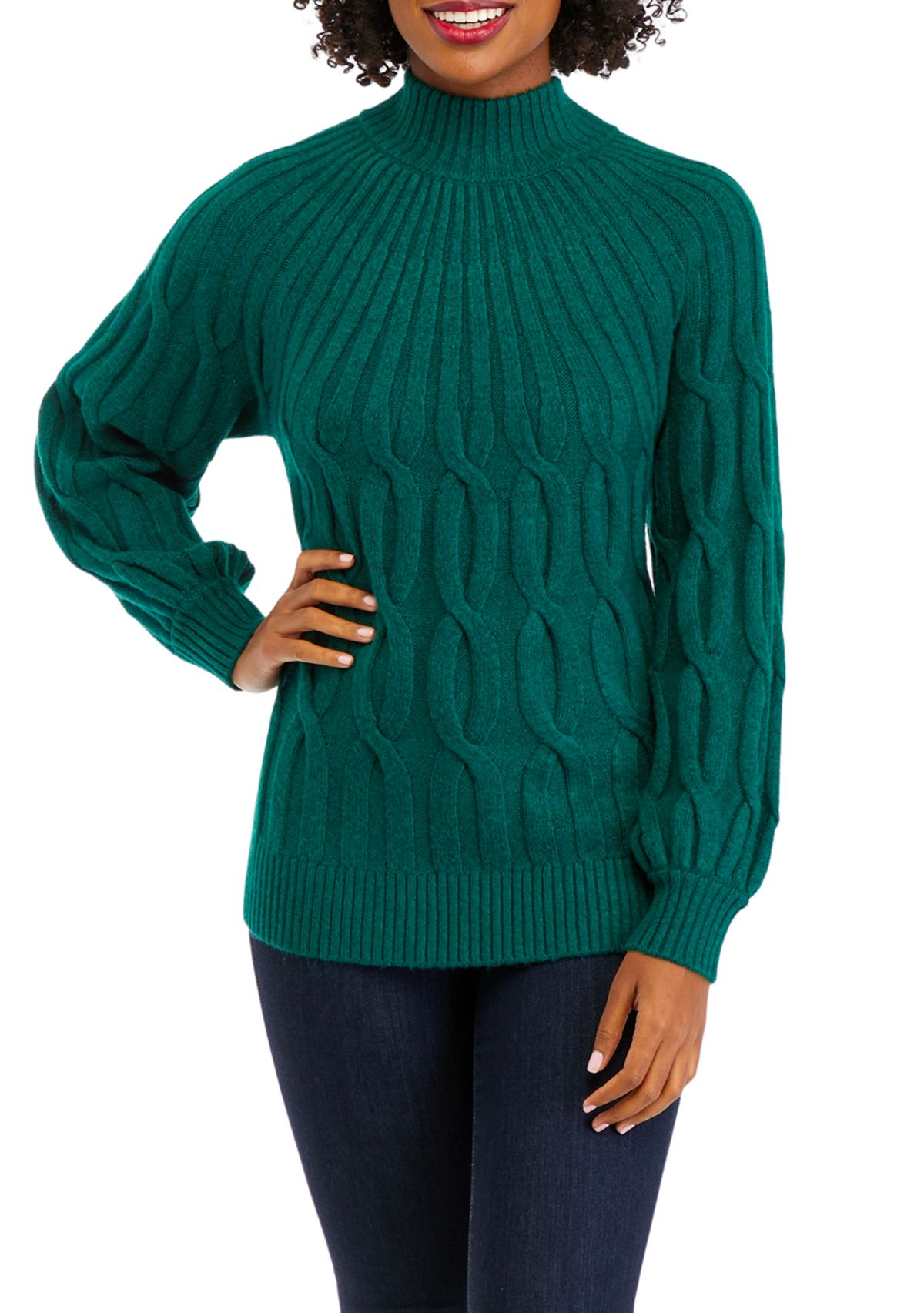 Womens Cascade Cable Knit Sweater