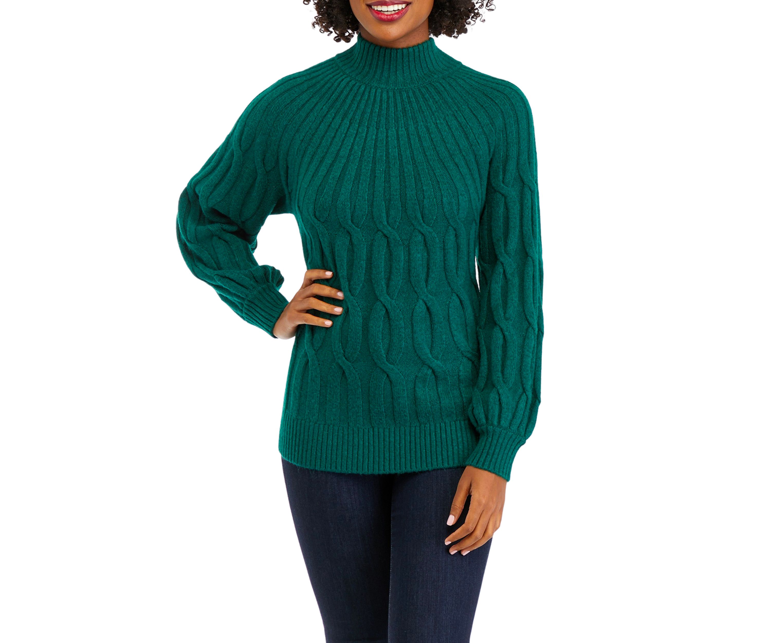 Womens Cascade Cable Knit Sweater