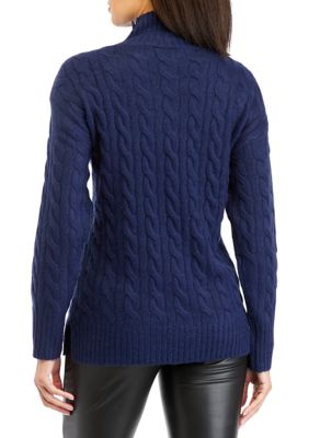 Women's Button Detailed Cable Knit Sweater