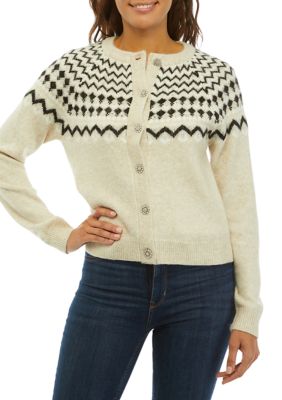 Fairisle Jewel Button Cardigan