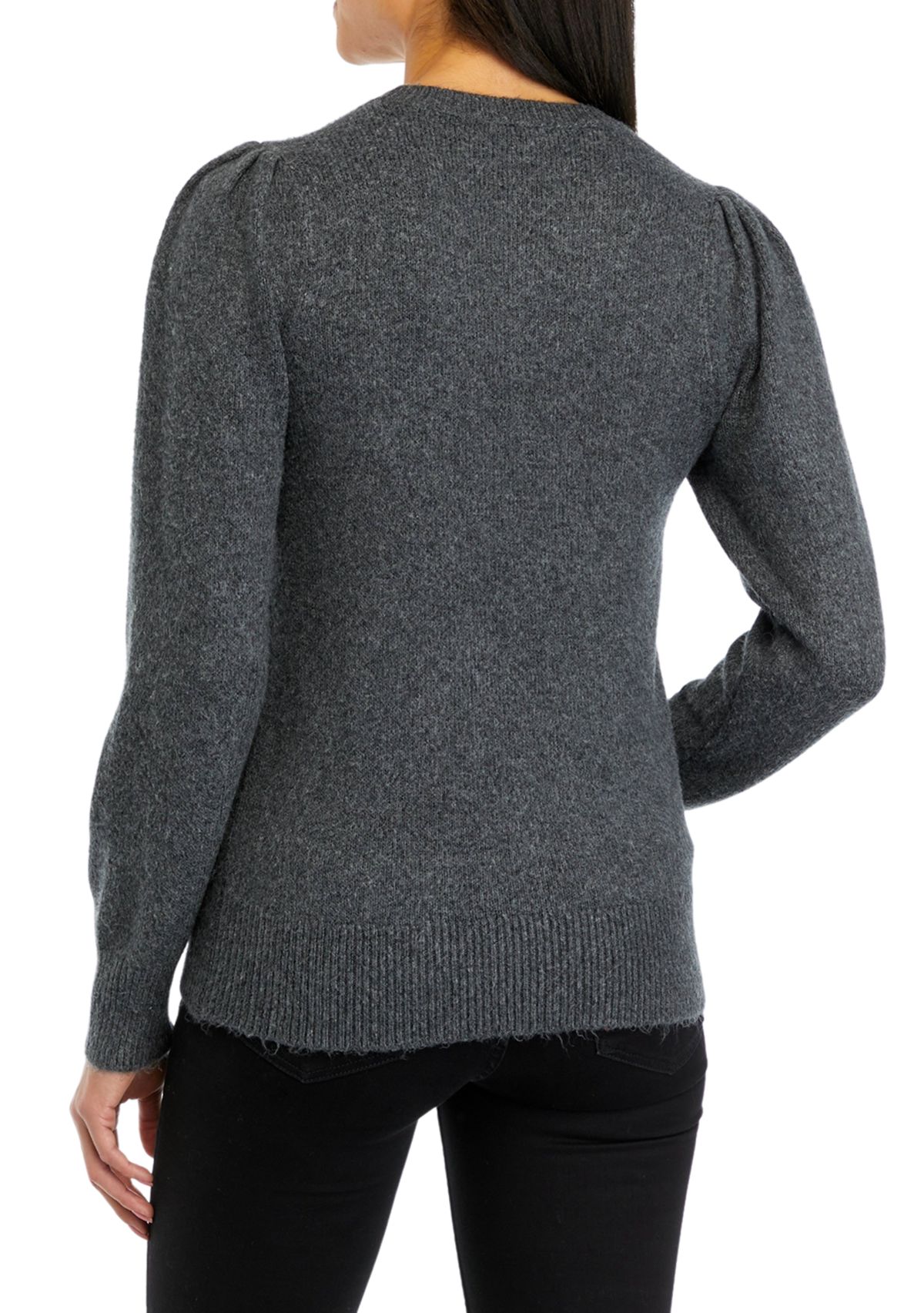 Womens Floral Embroidered Sweater