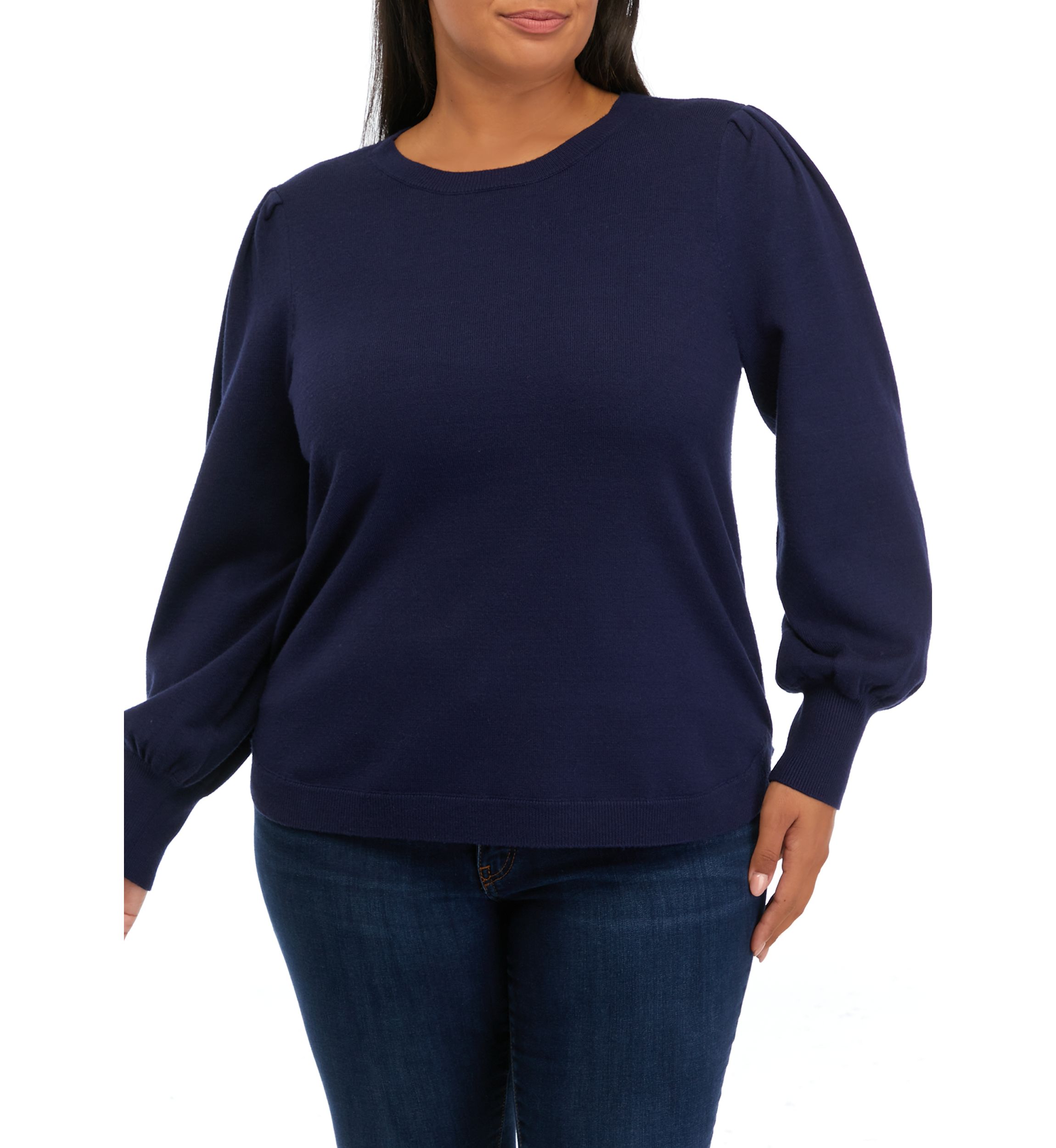 Plus Size Striped Sweater 
