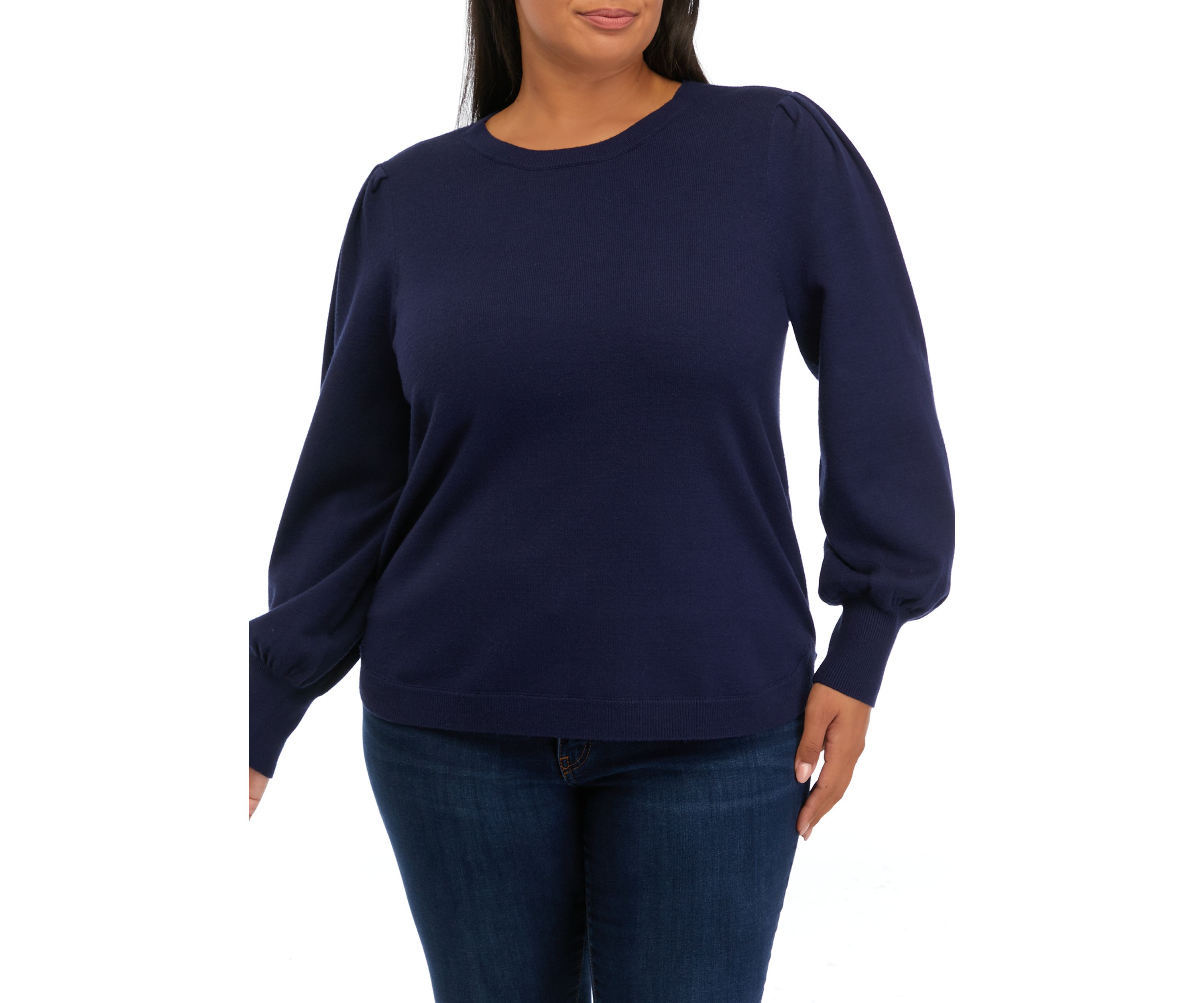 Plus Size Striped Sweater 