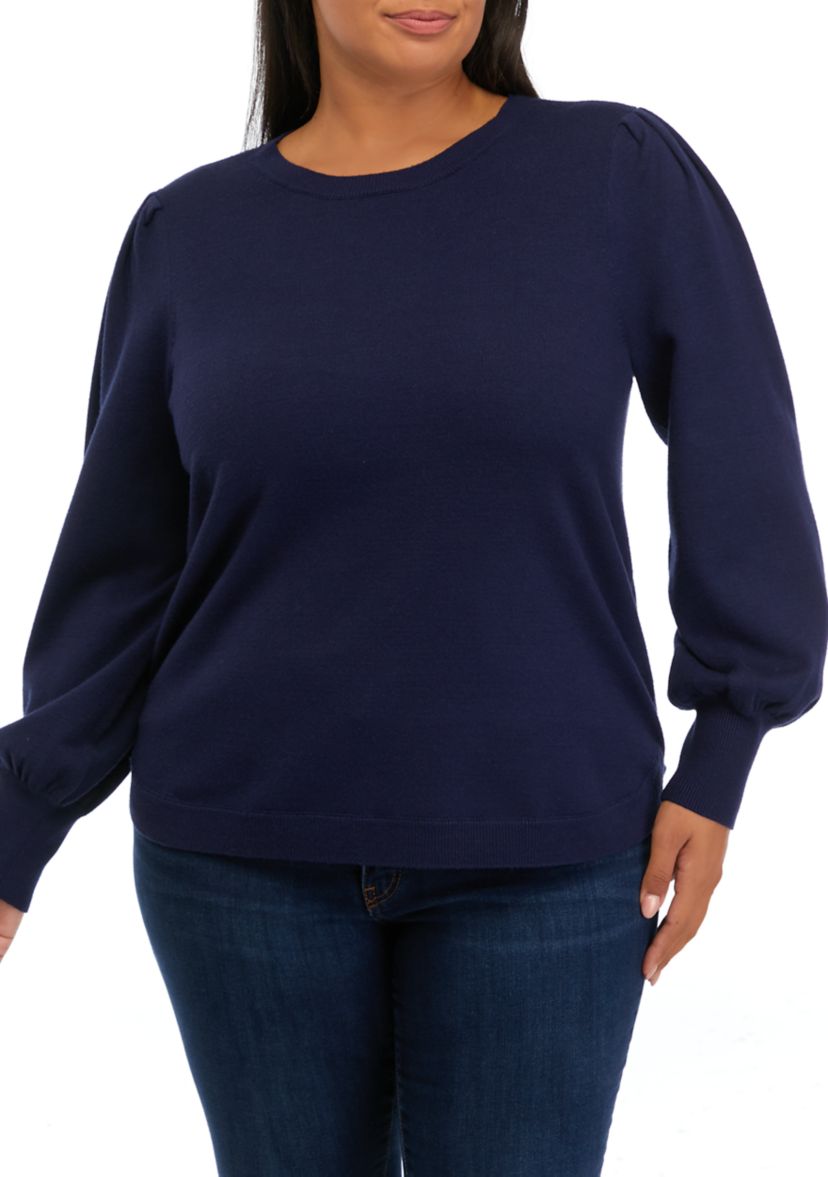 Plus Size Striped Sweater 