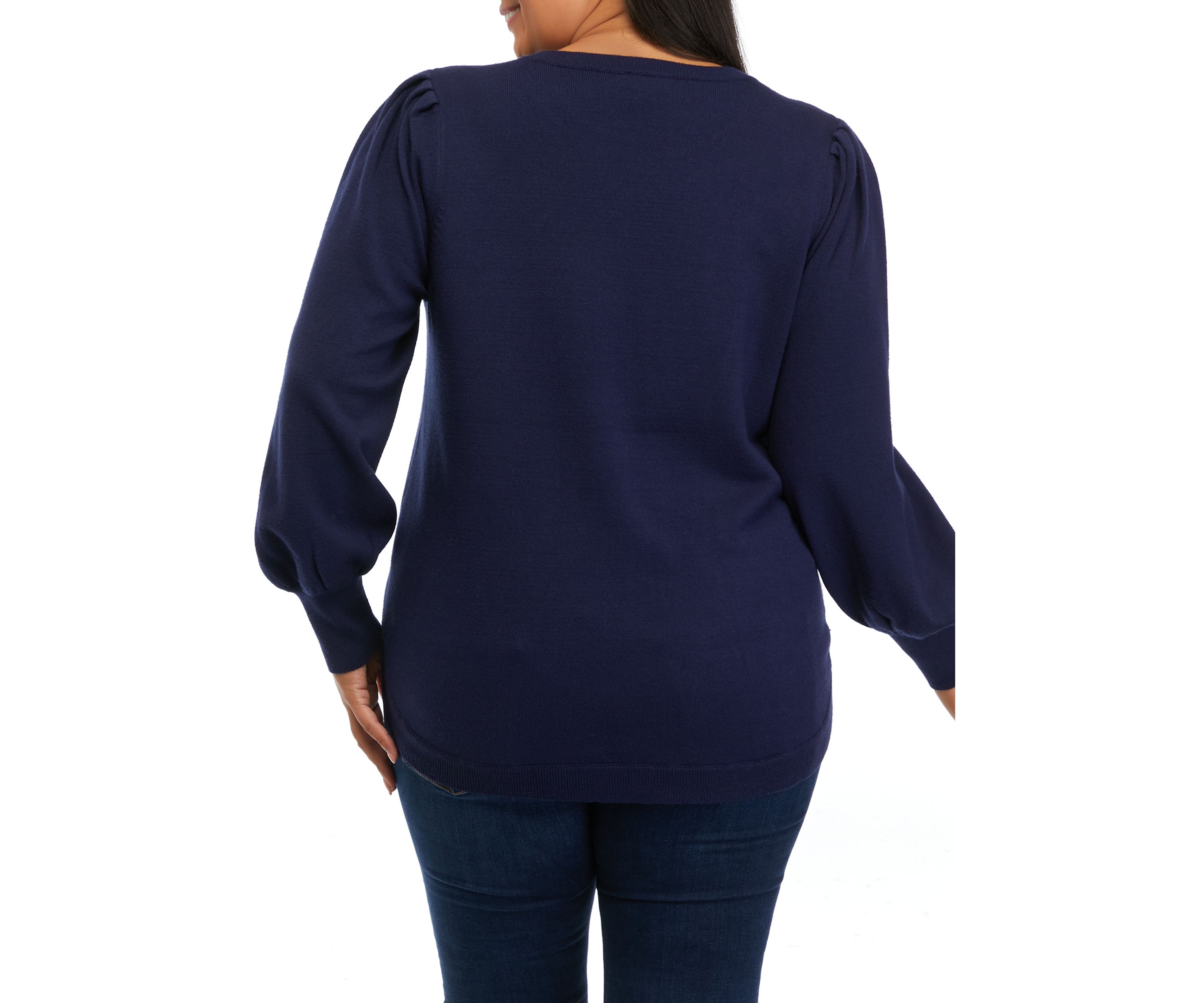 Plus Size Striped Sweater 