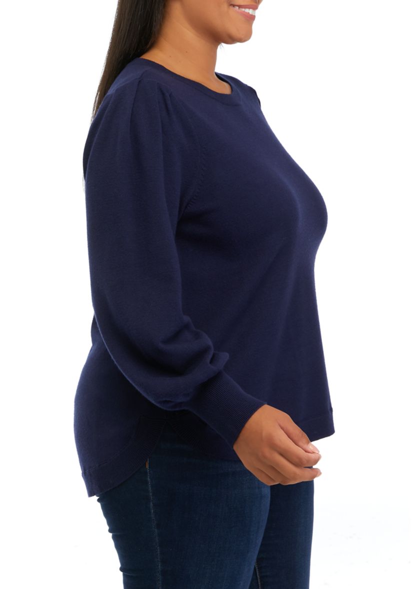 Plus Size Striped Sweater 
