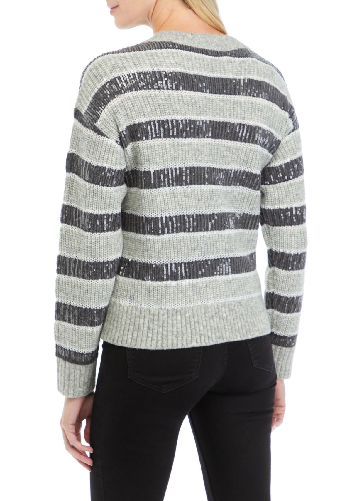 Petite Stripe Shine Cardigan