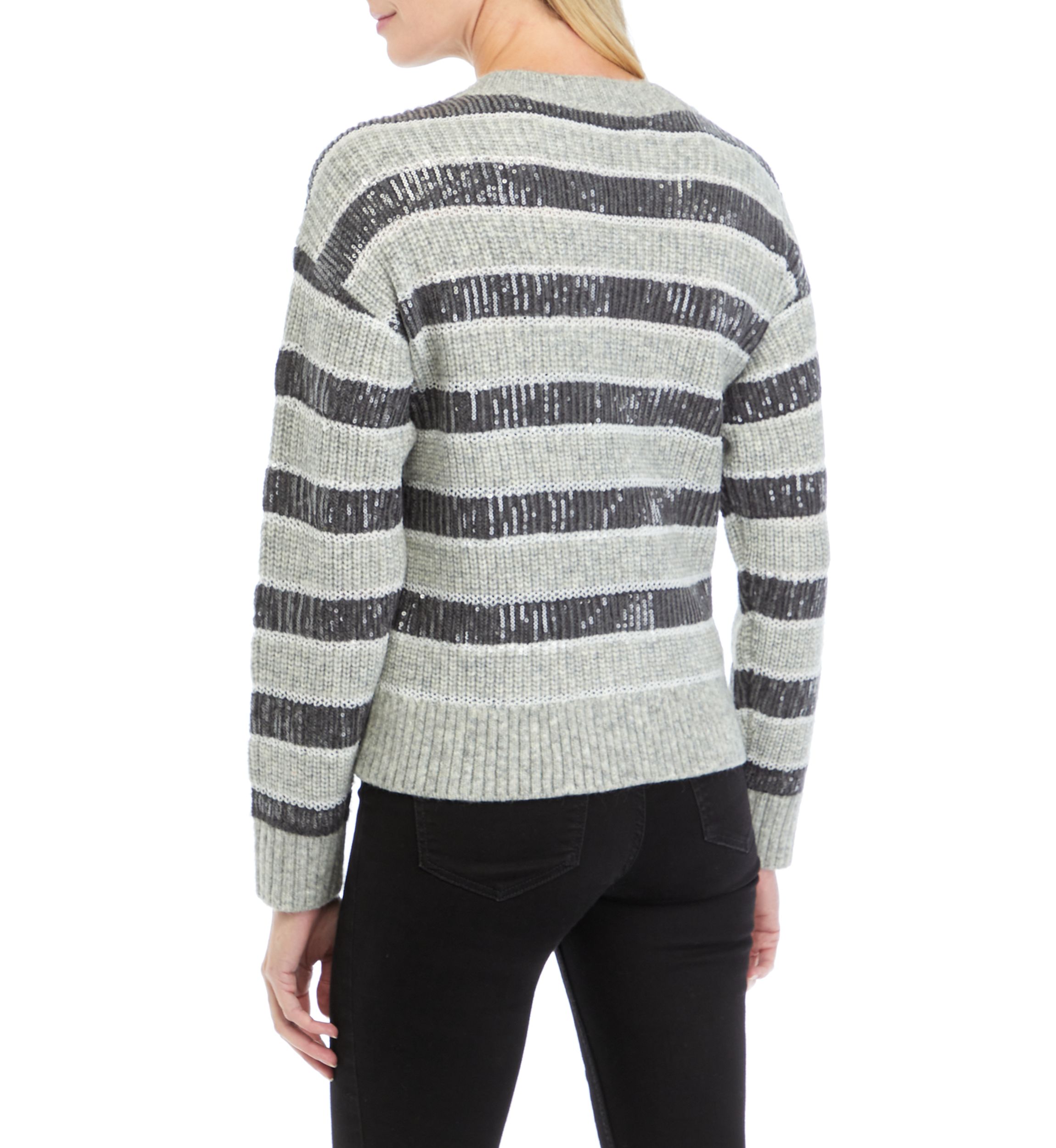 Petite Stripe Shine Cardigan