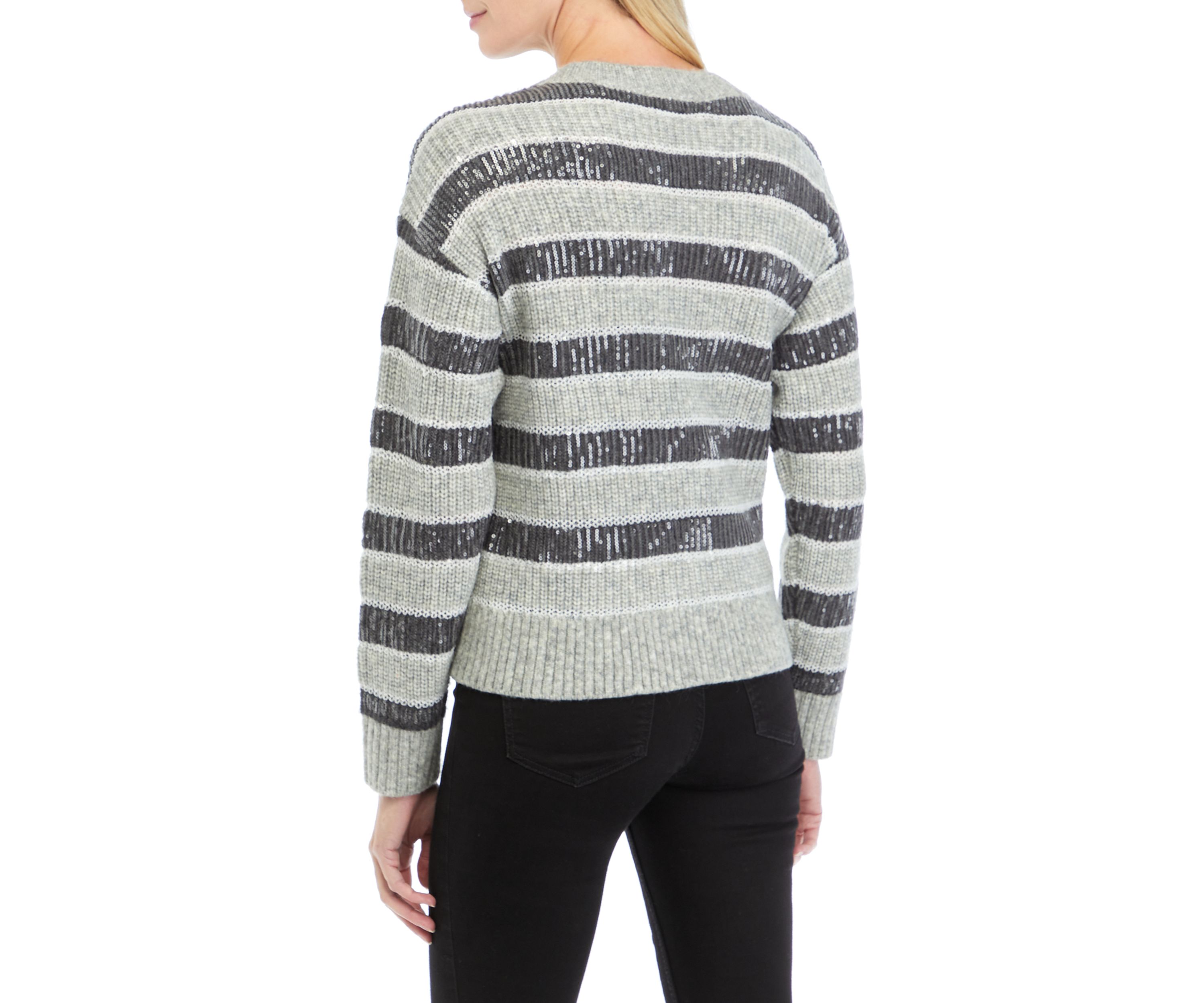 Petite Stripe Shine Cardigan