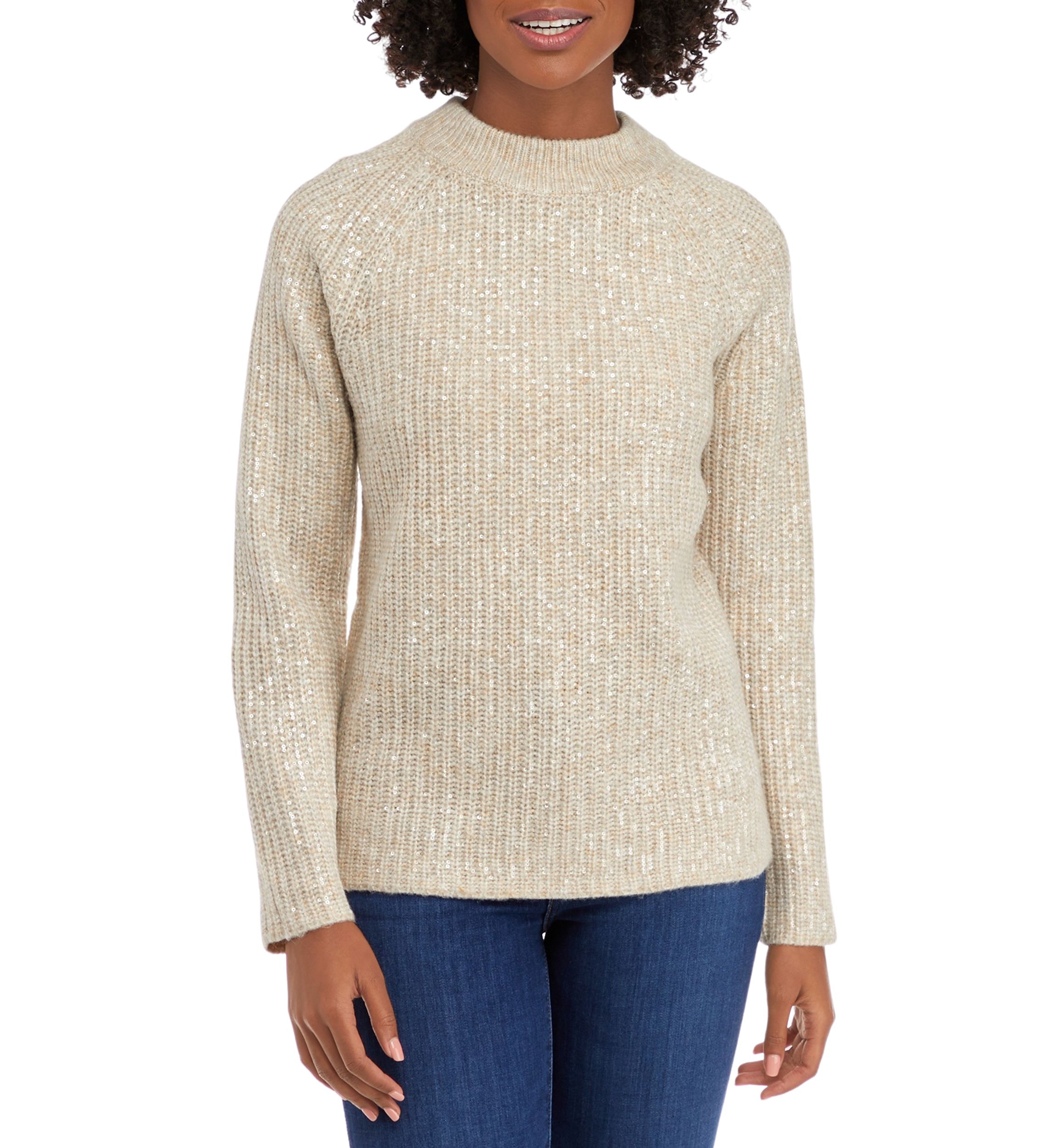 Womens Sequin Sweater