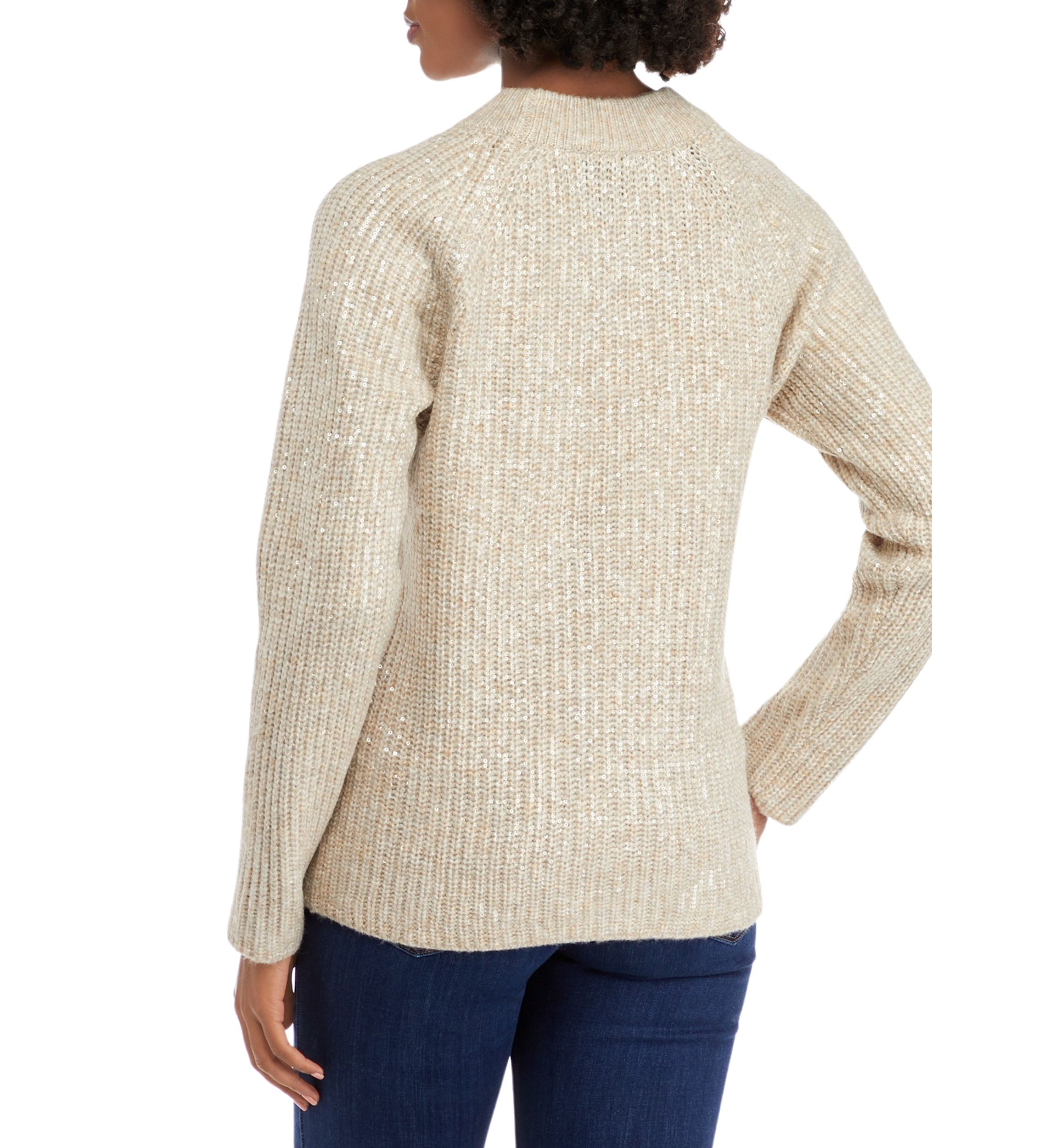 Womens Sequin Sweater
