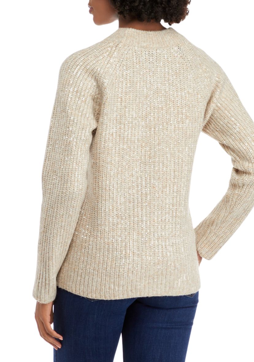 Womens Sequin Sweater