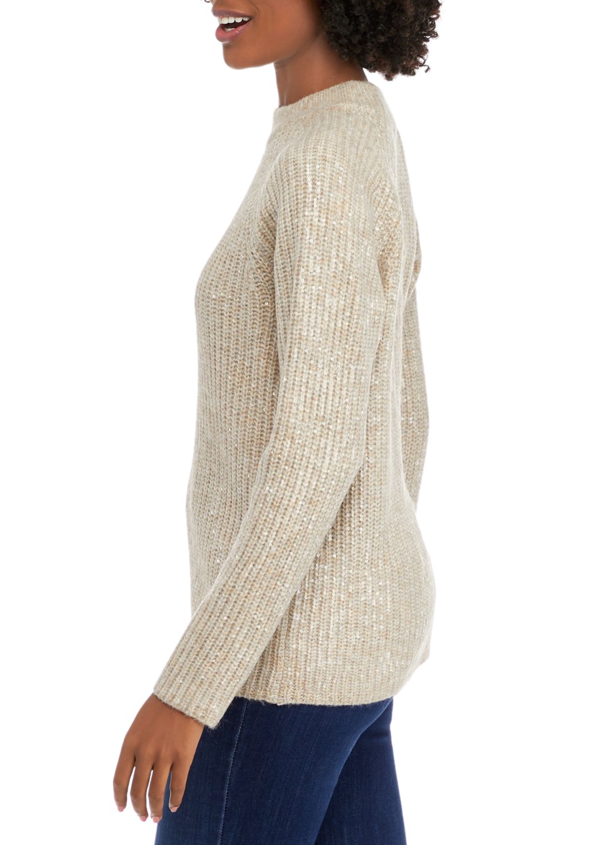 Womens Sequin Sweater