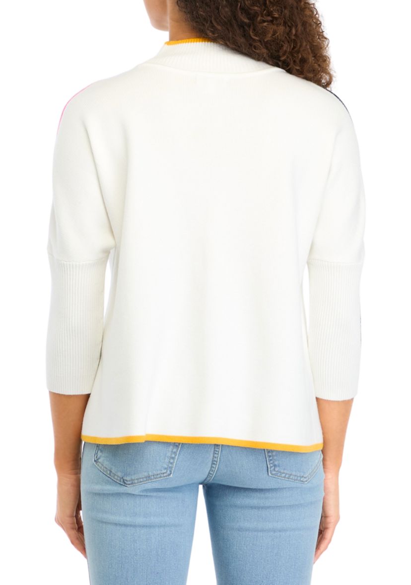 Petite Mock Neck Popover Sweater