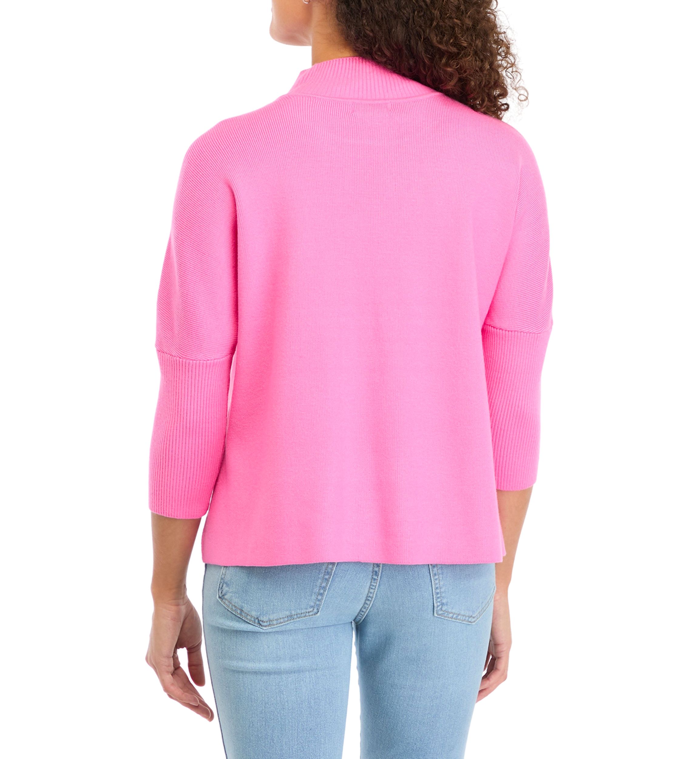 Petite Mock Neck Popover Sweater