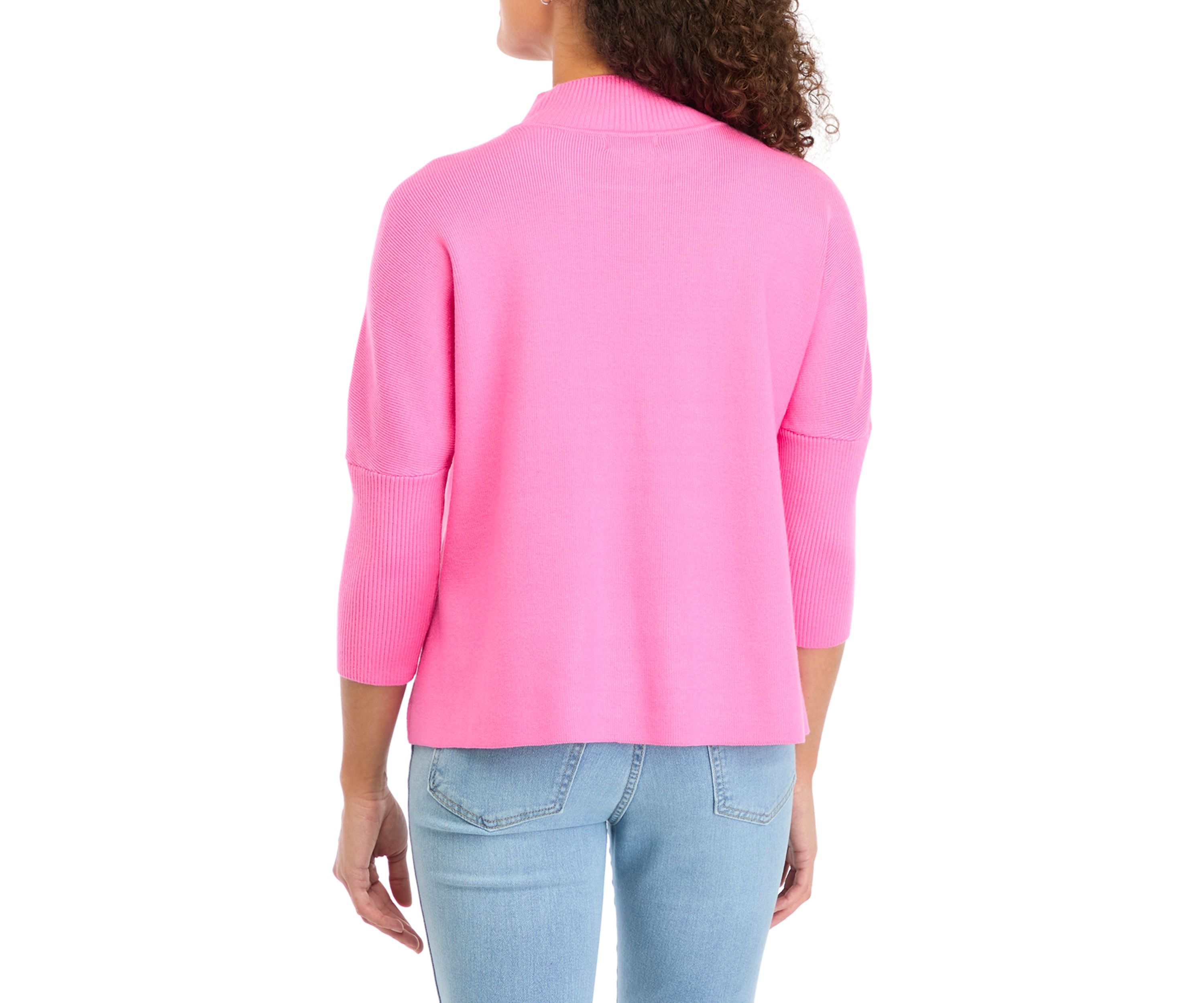 Petite Mock Neck Popover Sweater